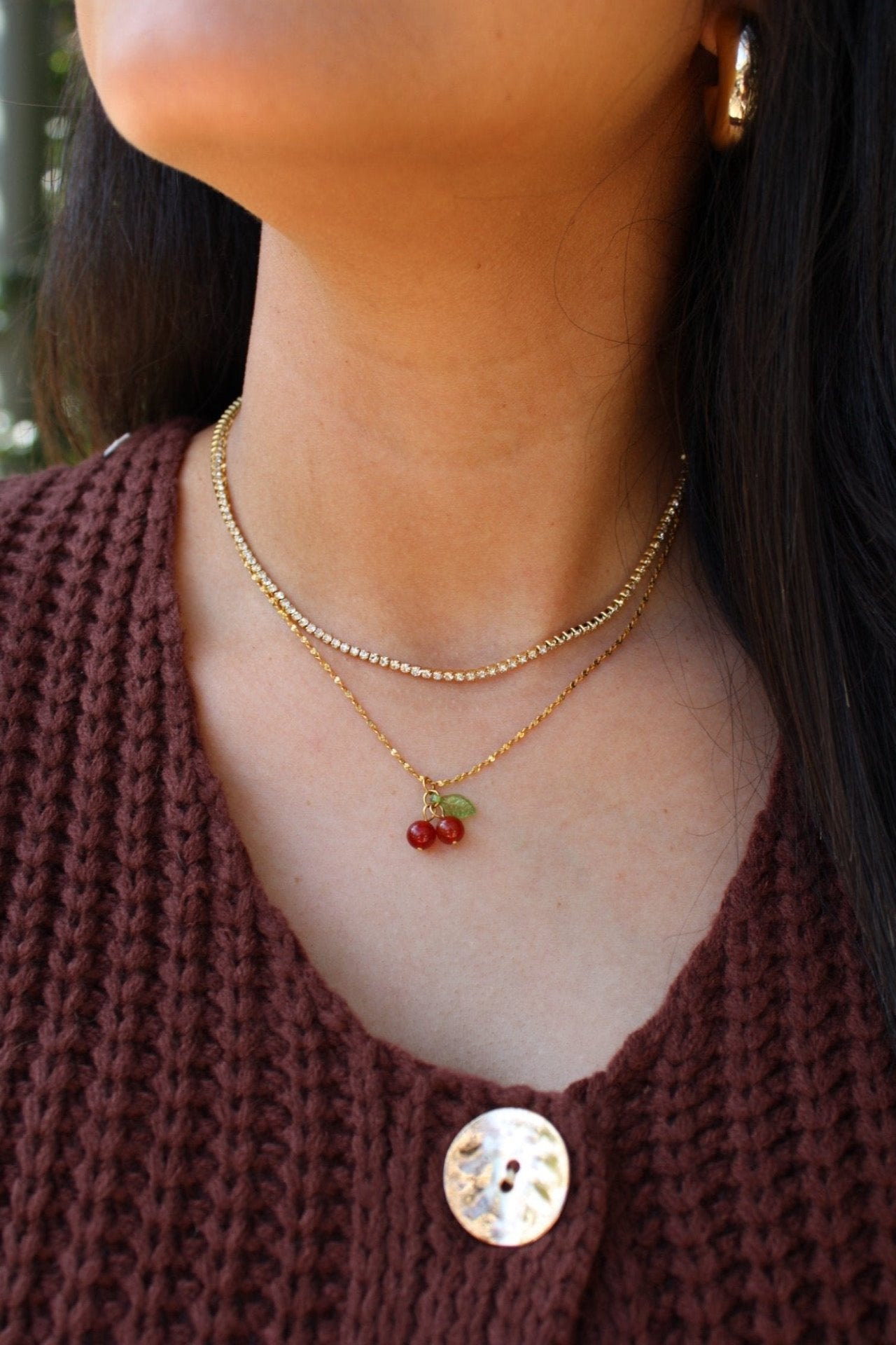 Cherry Blossom Charm Necklace