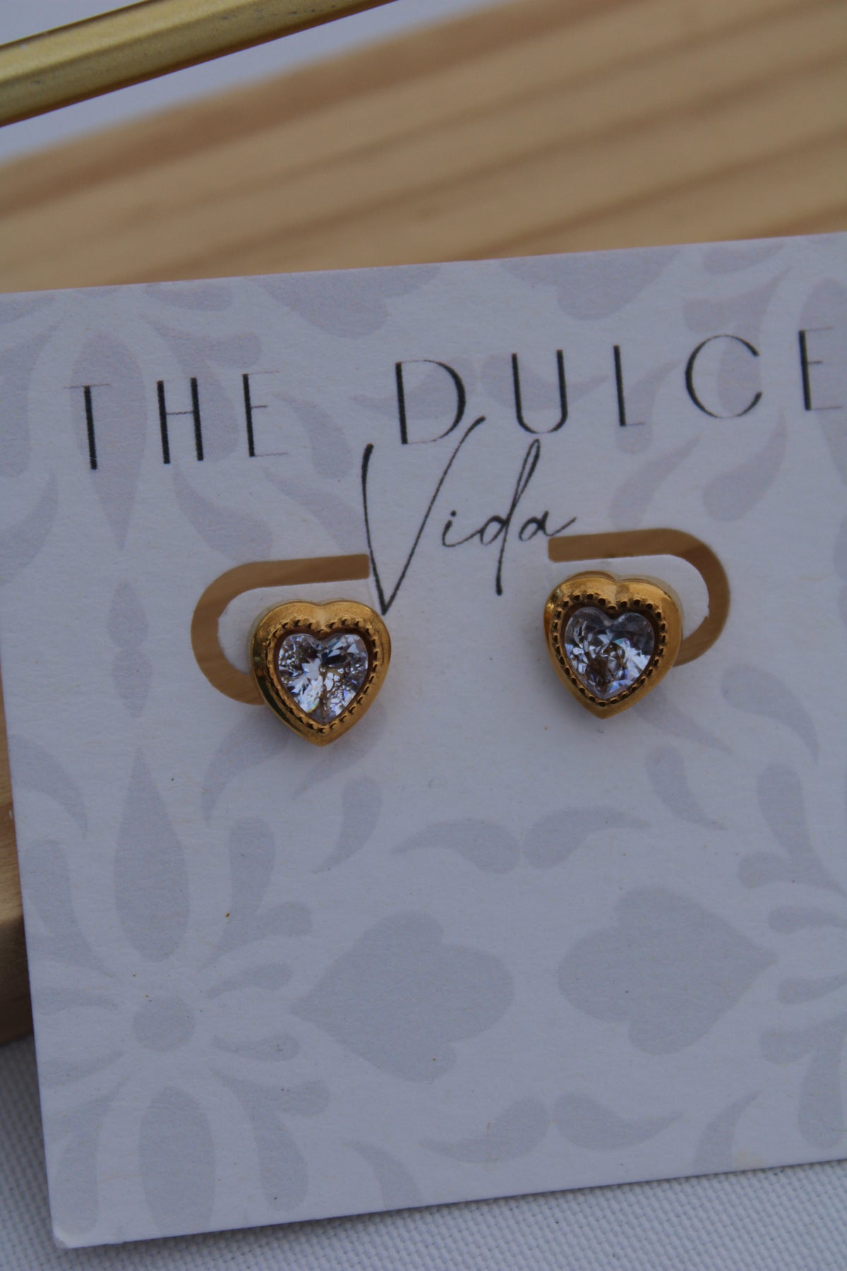 Dee Diamond Heart Studs