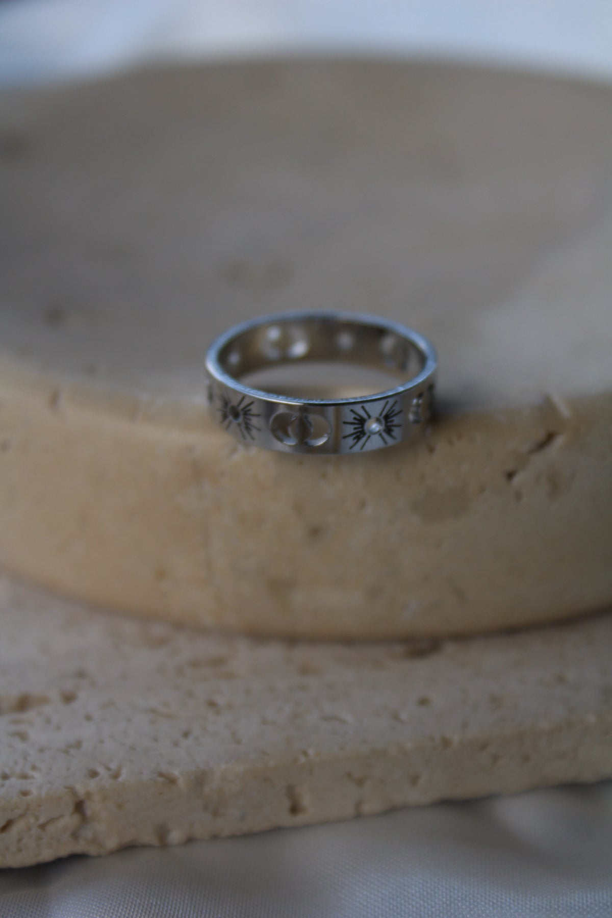 Moon and Sun Band Ring