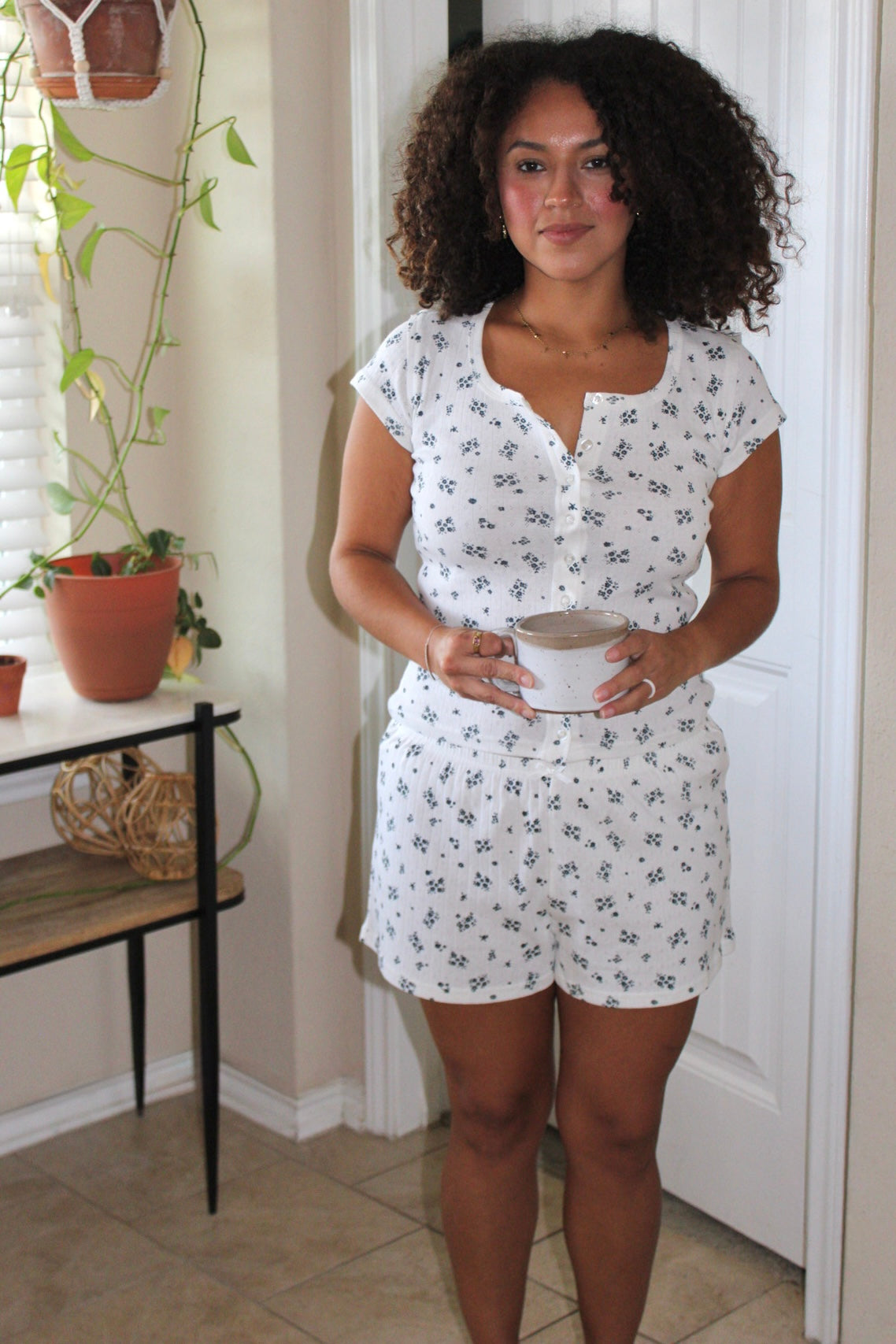 Cambry Ditsy Floral Lounge Shorts Set