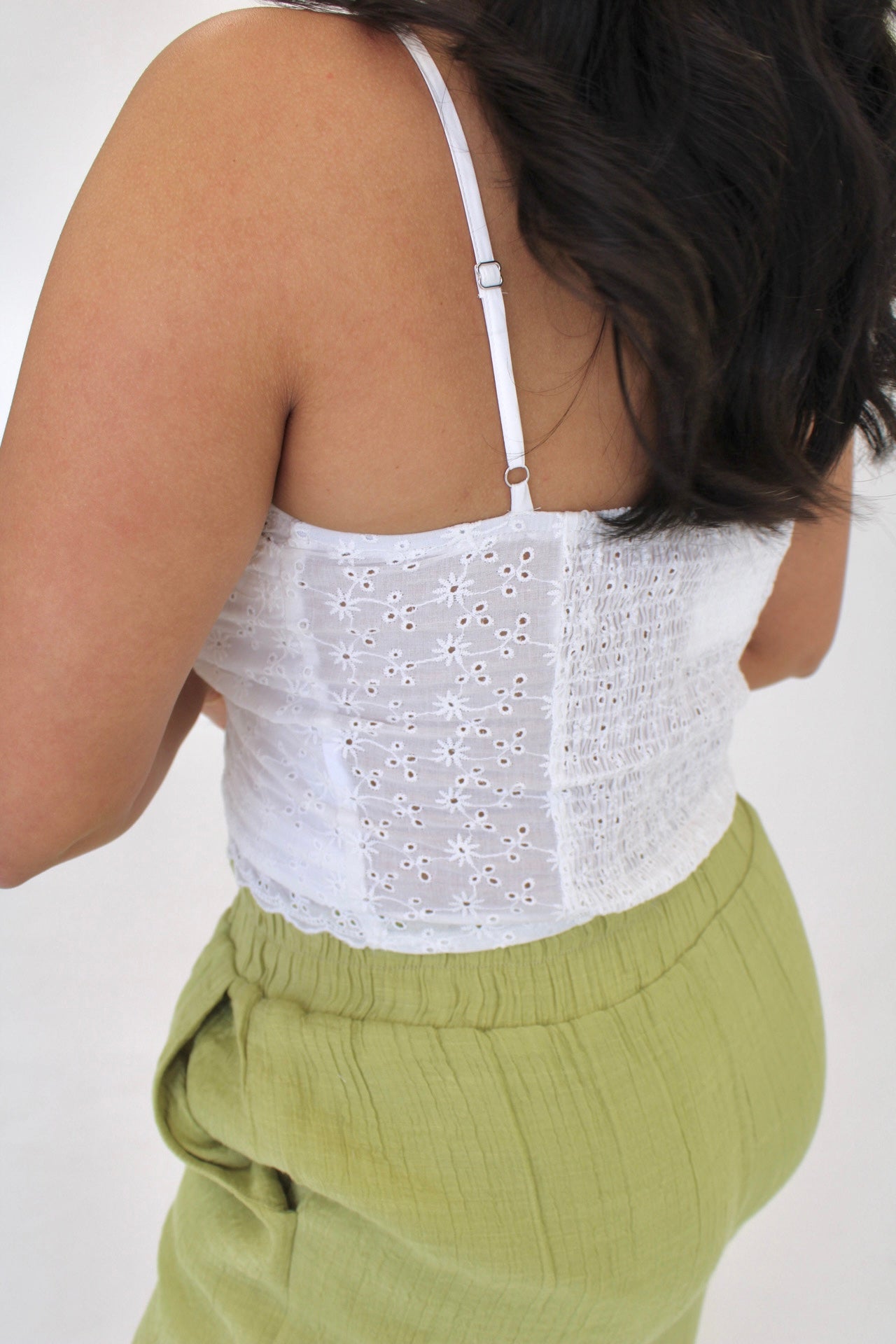 Embroidered Eyelet Dainty Lace Top
