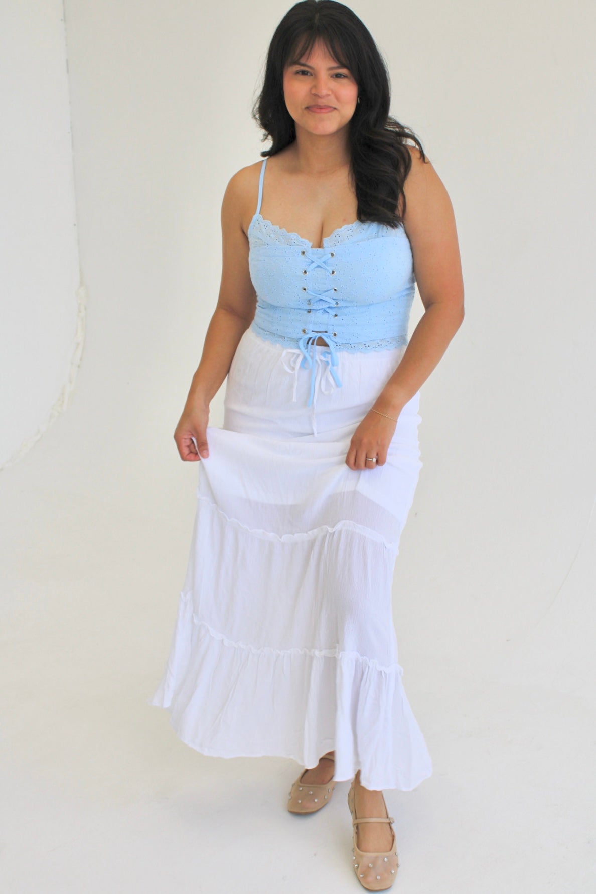 Embroidered Eyelet Dainty Lace Top