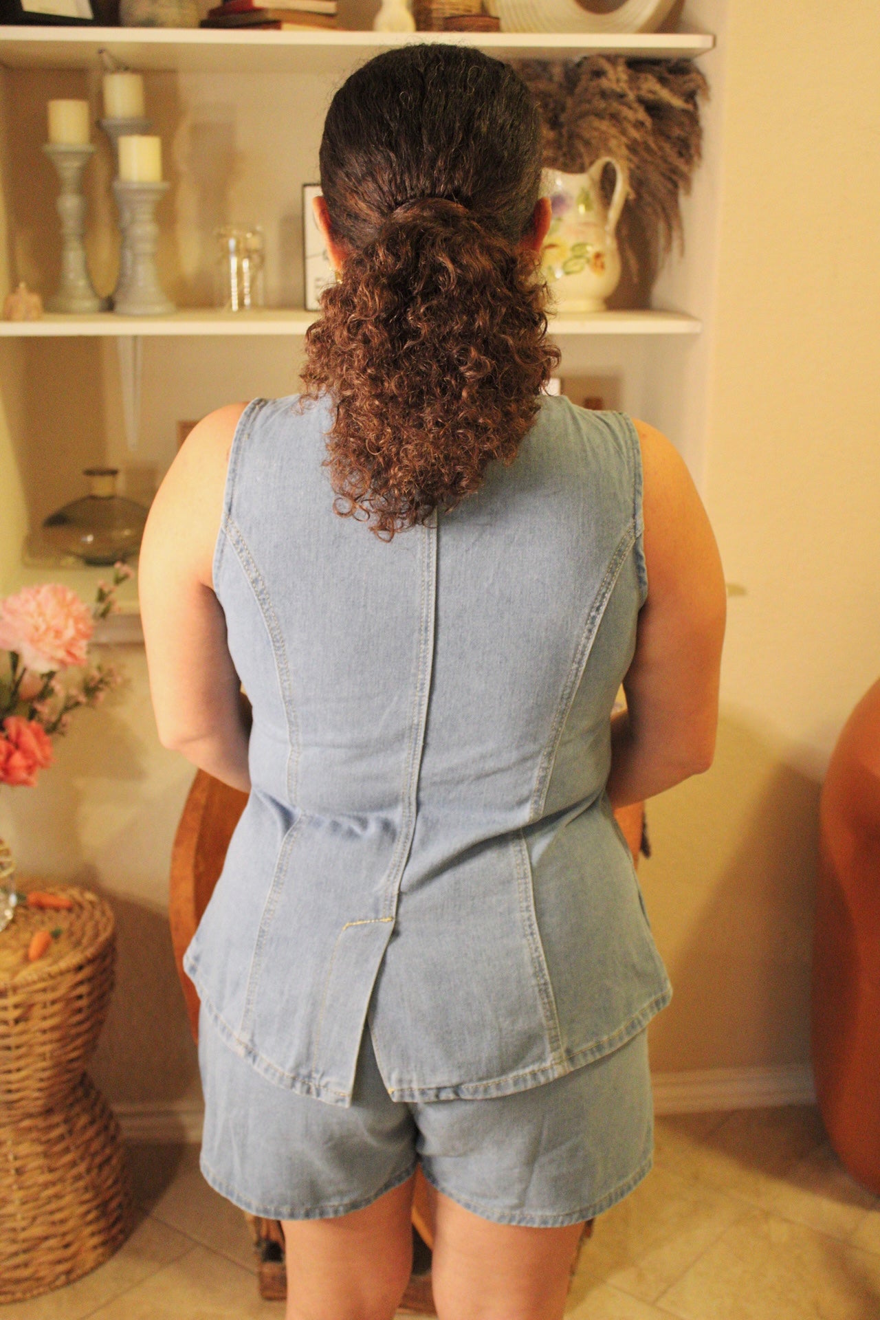 Mina Denim Shorts Set