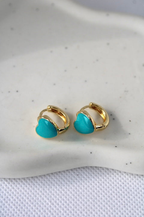 Love Tiffany Heart Huggies