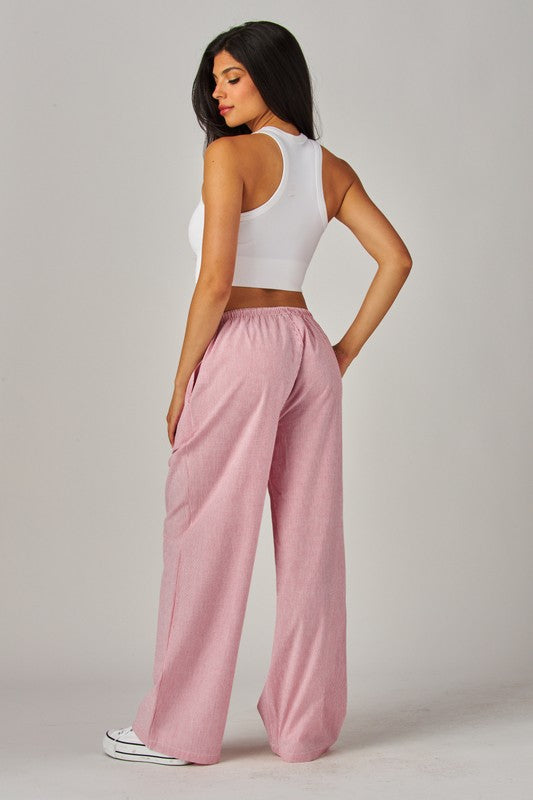 Lana Pinstripe Boxer Pants