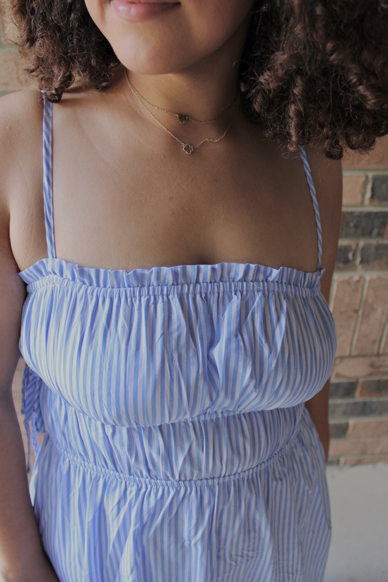 Italia Coastal Stripes Midi Dress