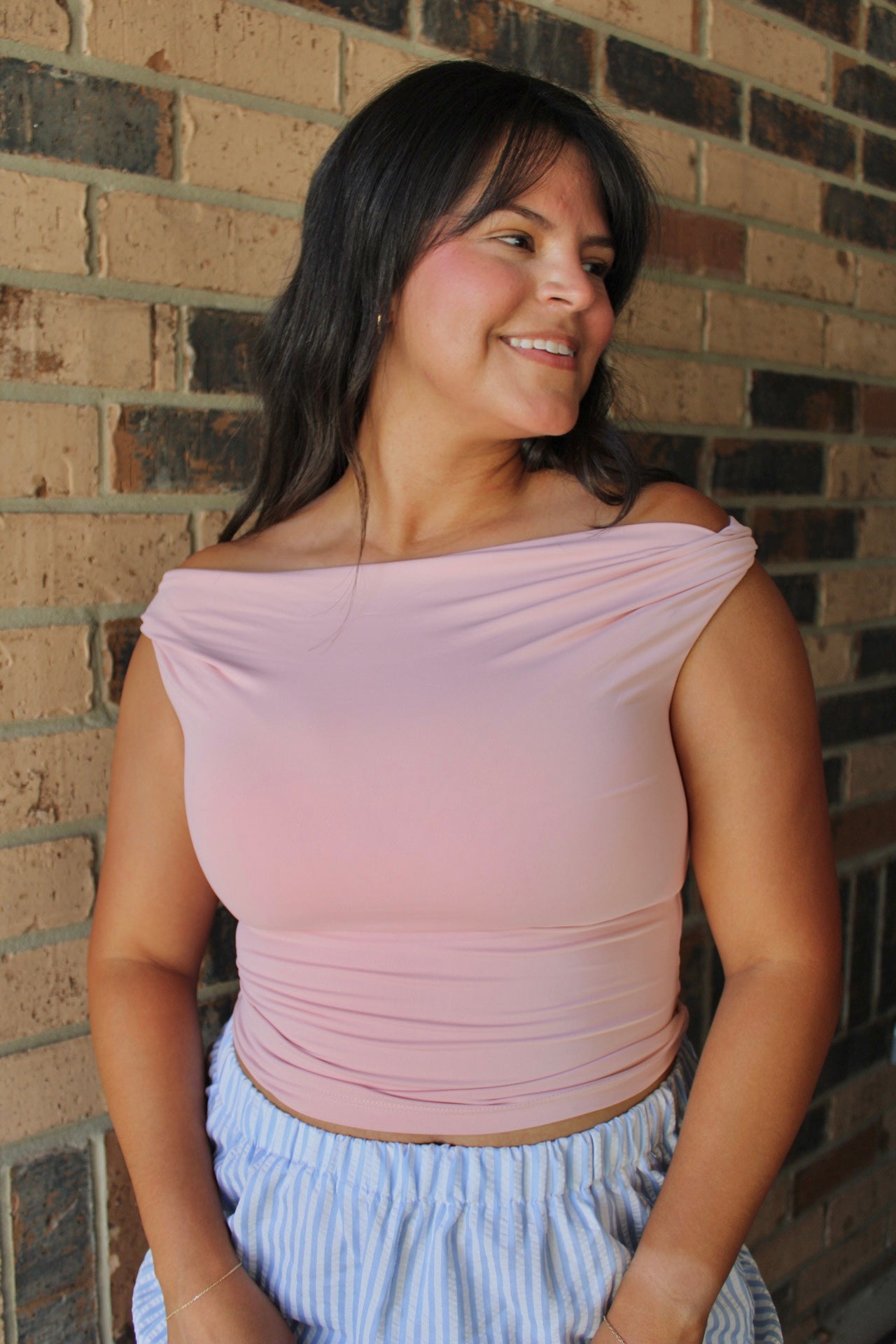Celia Contour Off The Shoulder Top