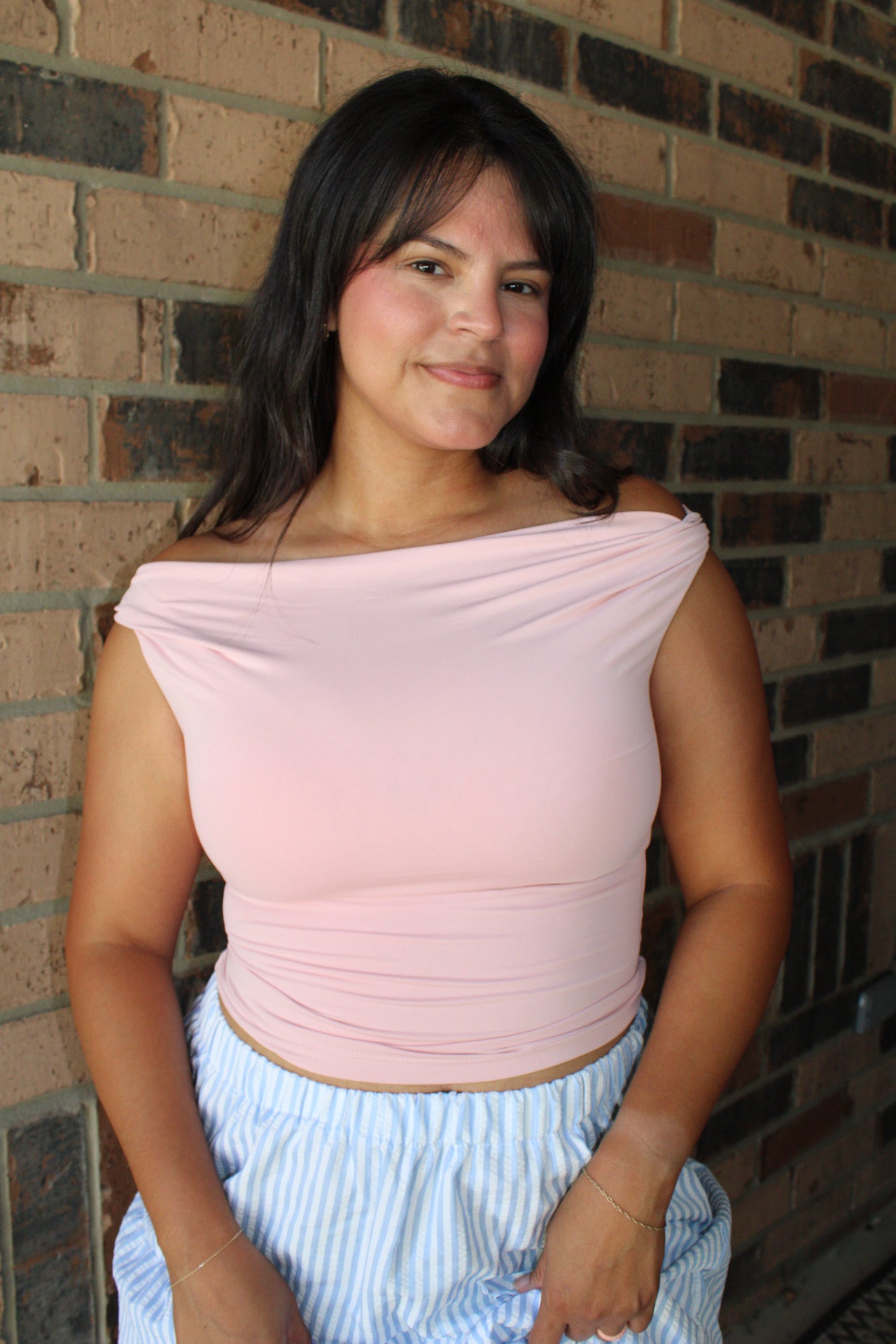 Celia Contour Off The Shoulder Top