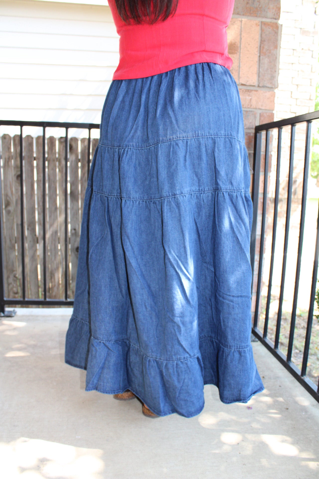 Layna Denim Midi Skirt