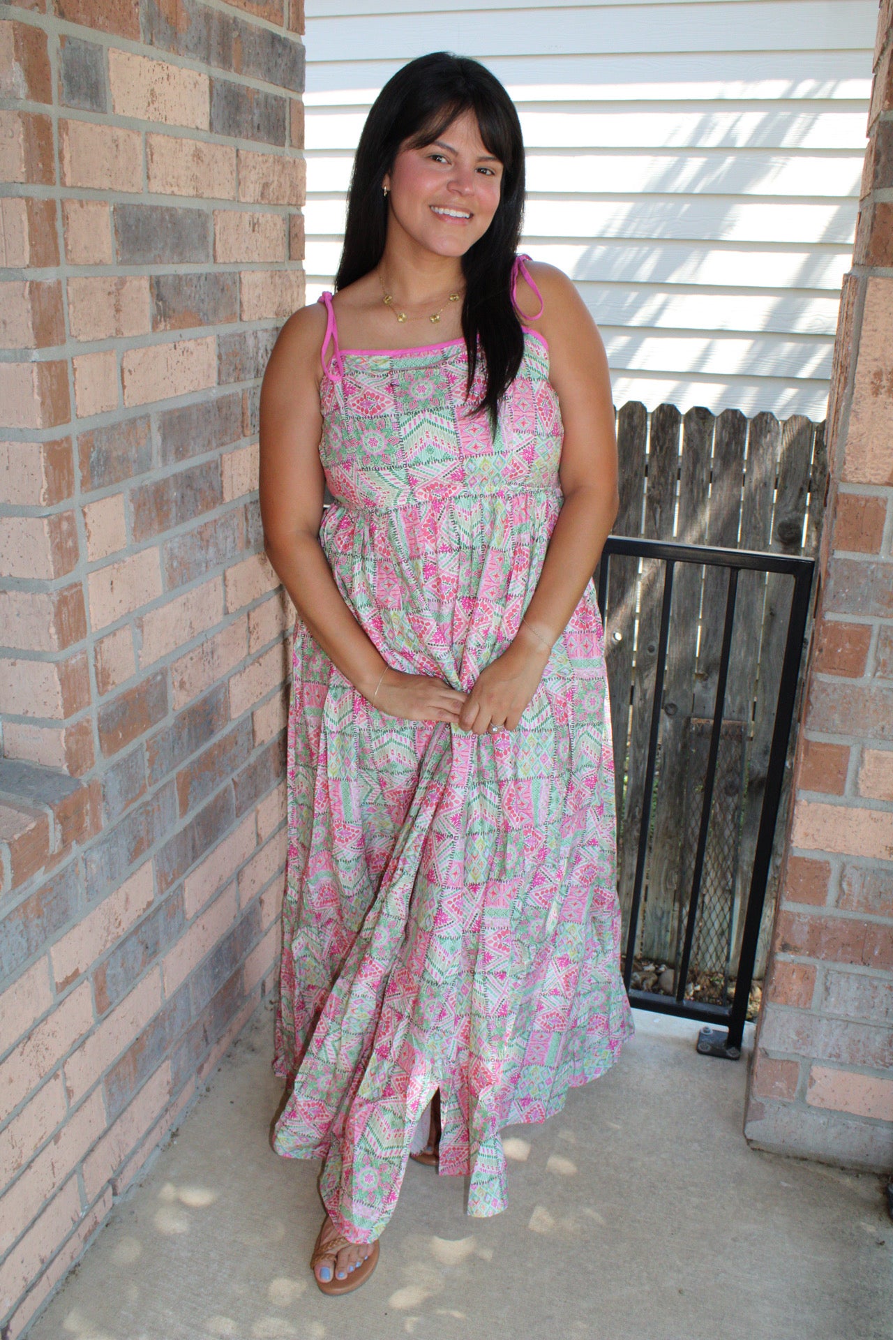 Payton Patchwork Tassel Maxi Dress