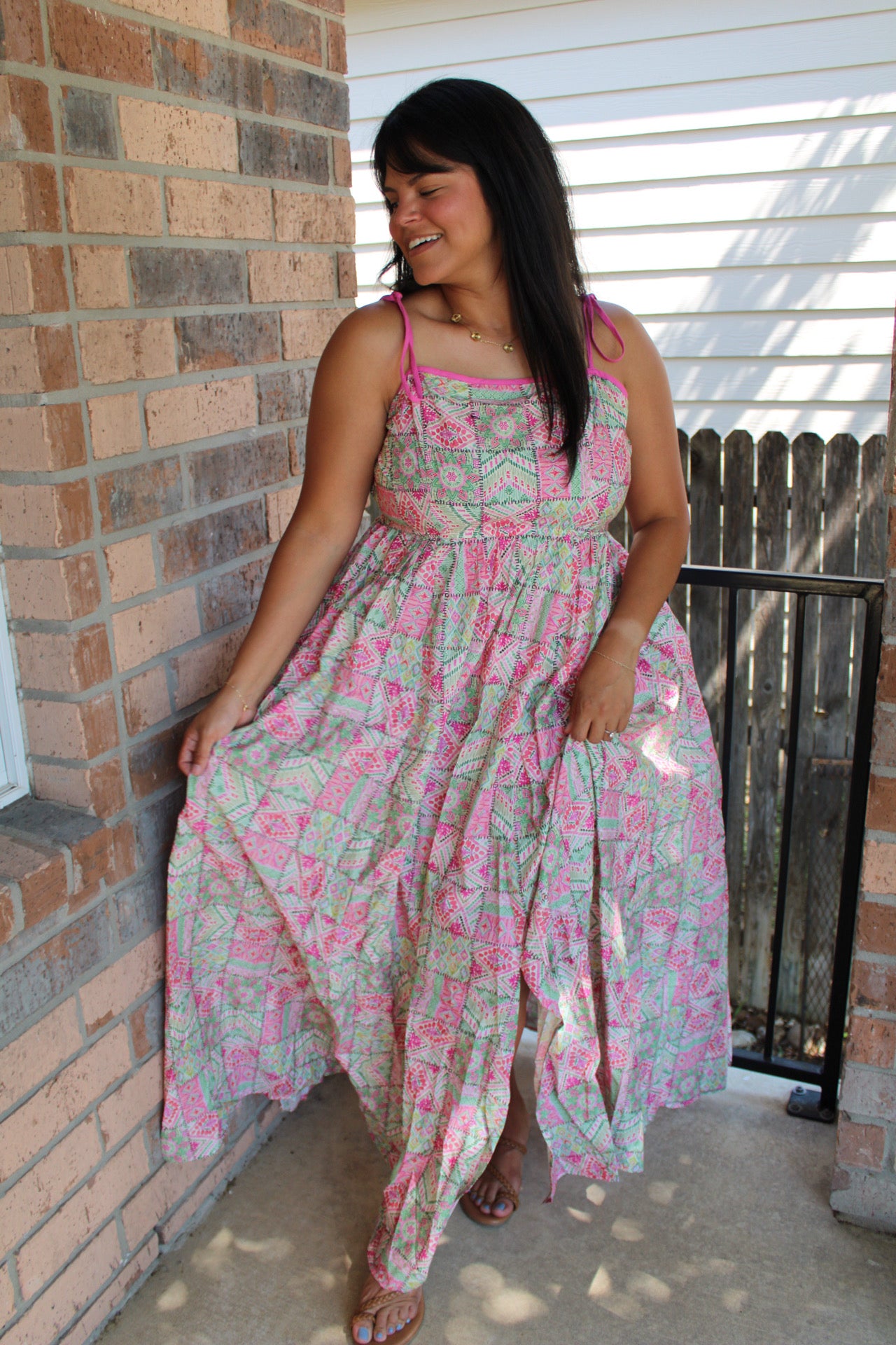 Payton Patchwork Tassel Maxi Dress