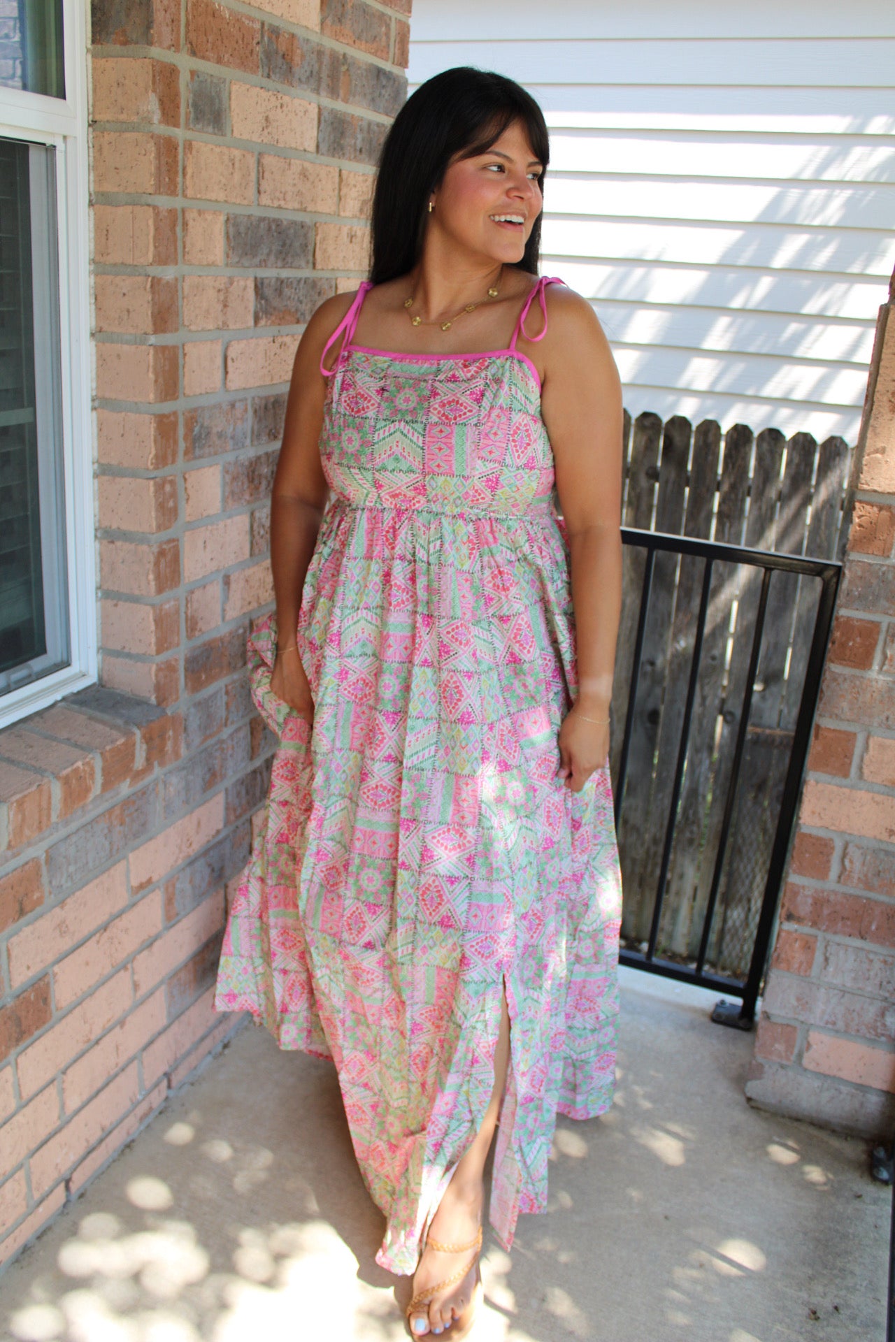 Payton Patchwork Tassel Maxi Dress