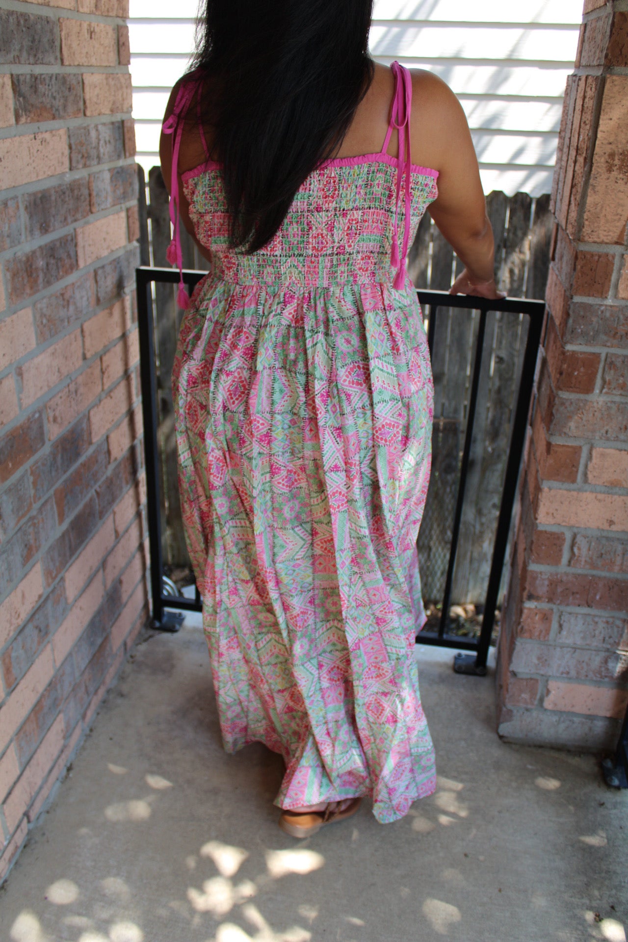 Payton Patchwork Tassel Maxi Dress