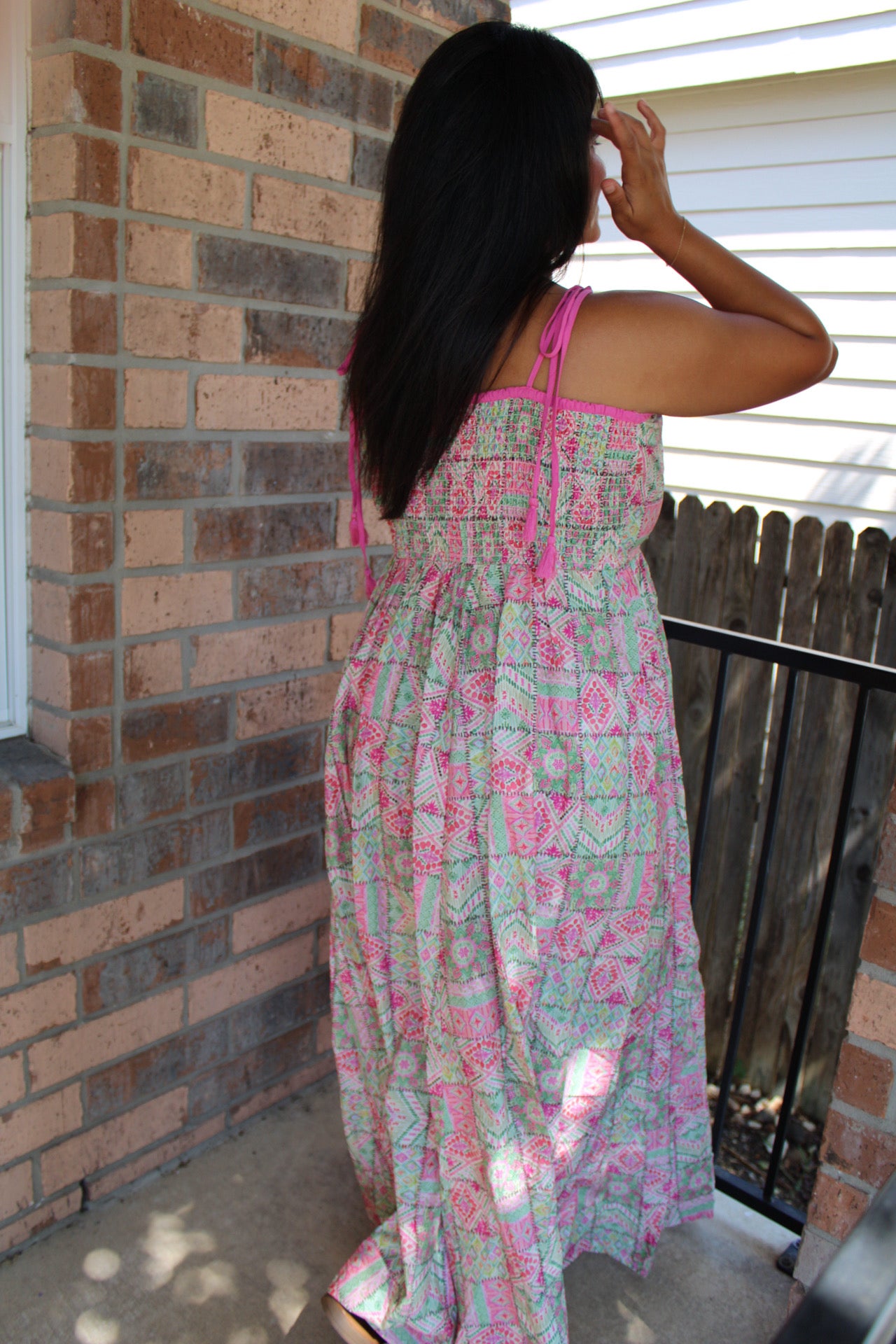 Payton Patchwork Tassel Maxi Dress