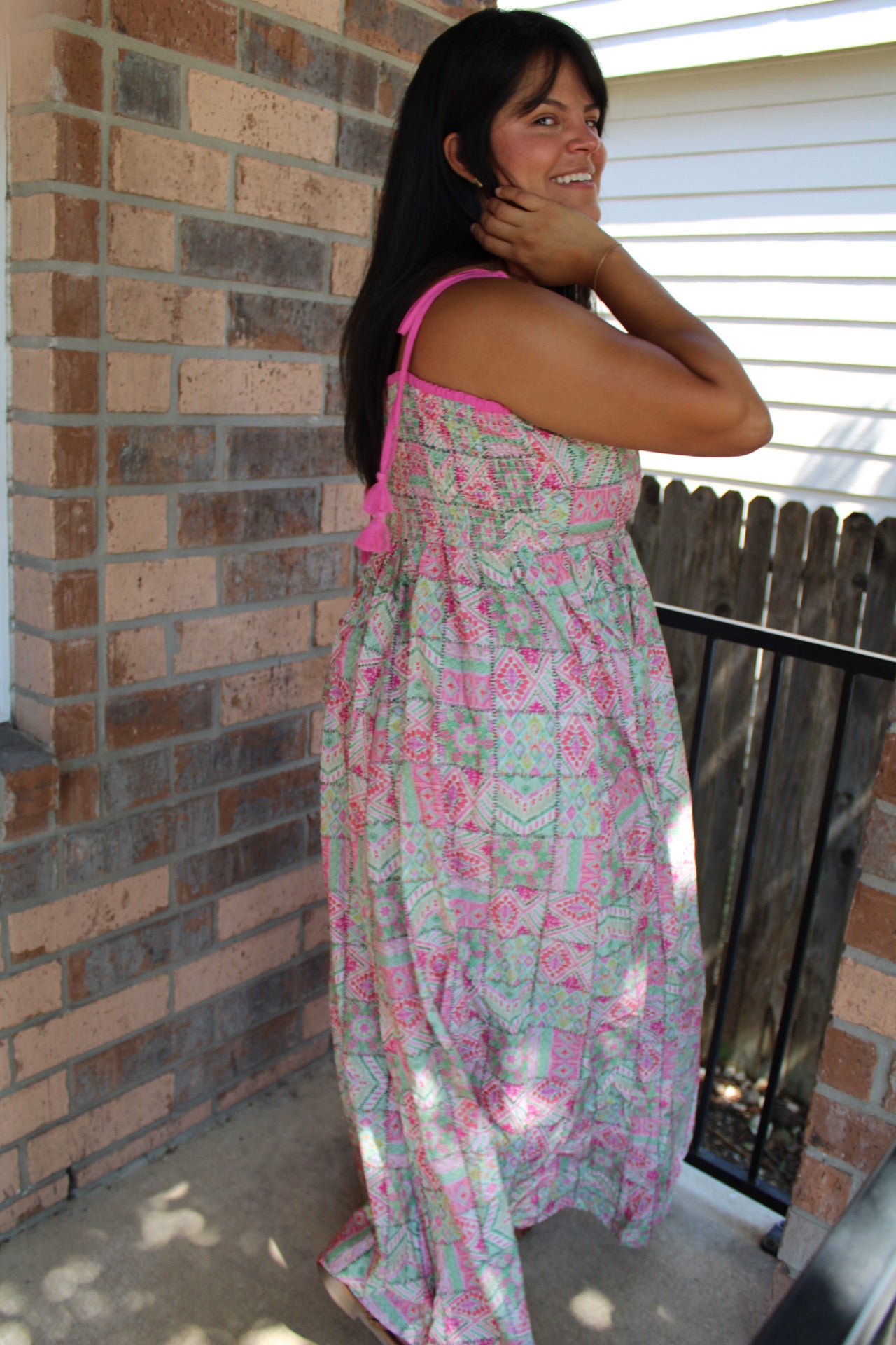 Payton Patchwork Tassel Maxi Dress