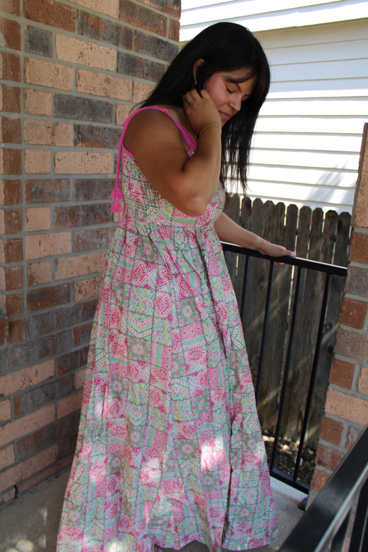 Payton Patchwork Tassel Maxi Dress