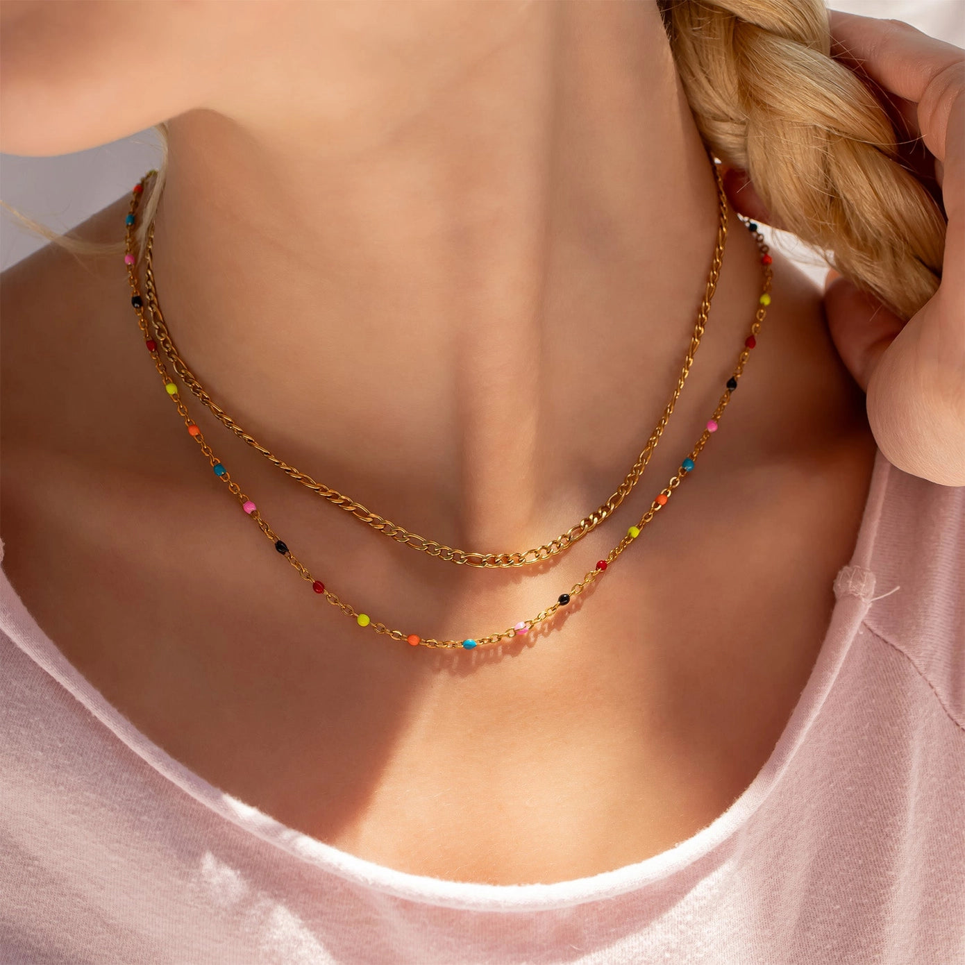Nyla Confetti Mult Color Beaded Necklace