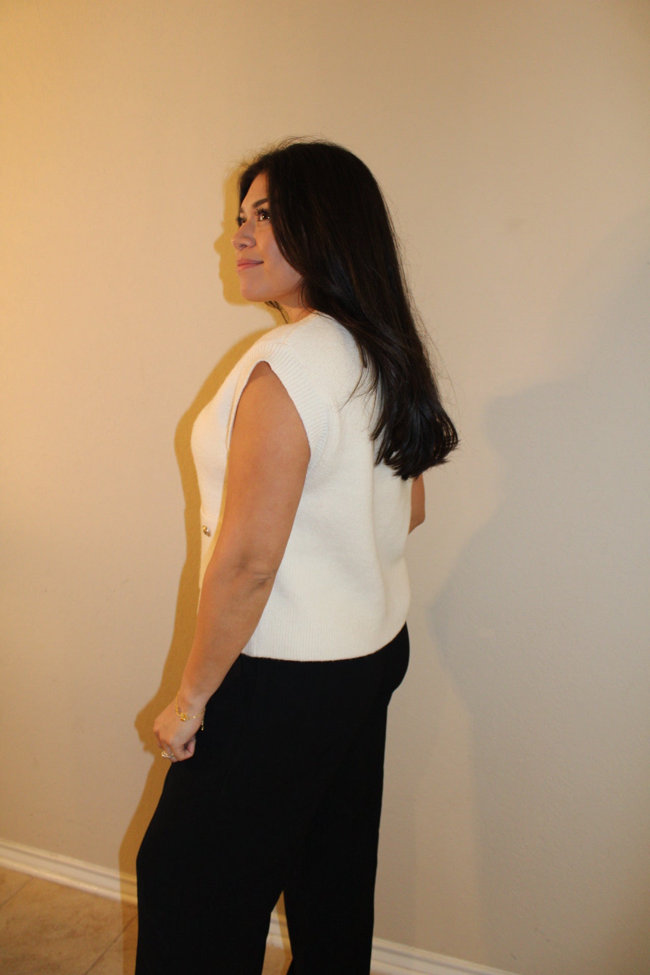 Noelle Gold Button Vest