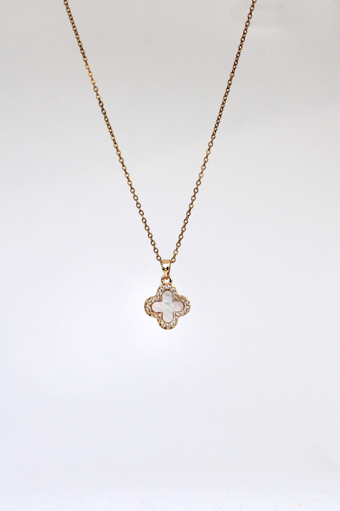 Diamond Lucky Clover Necklace
