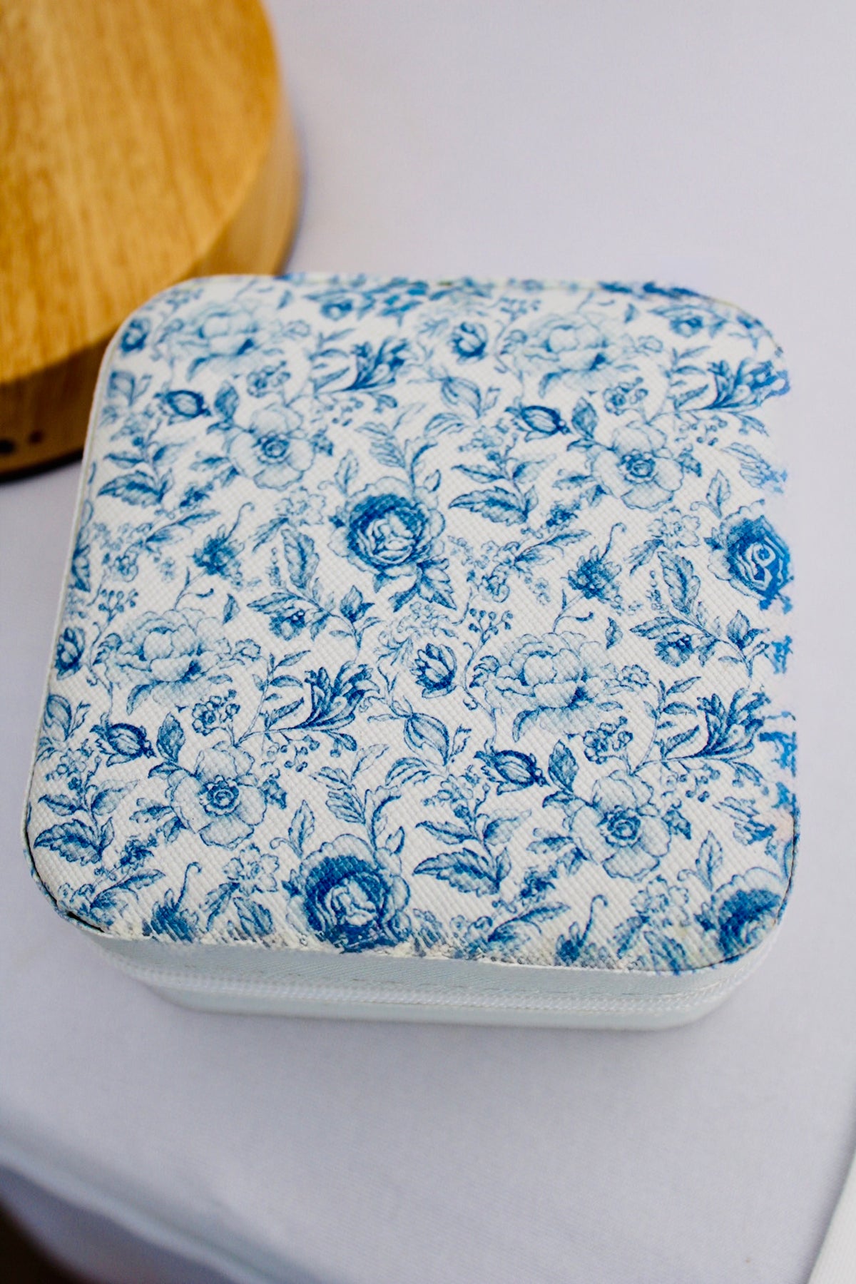 Aurice Toile Floral Jewelry Organizer Box