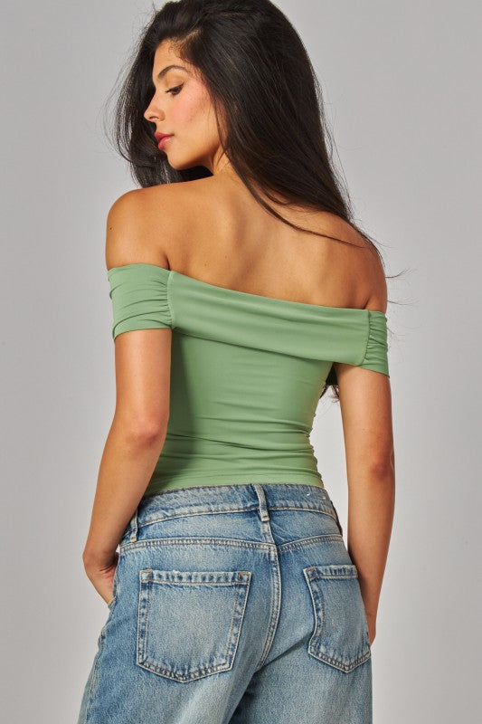 Celia Contour Off The Shoulder Top