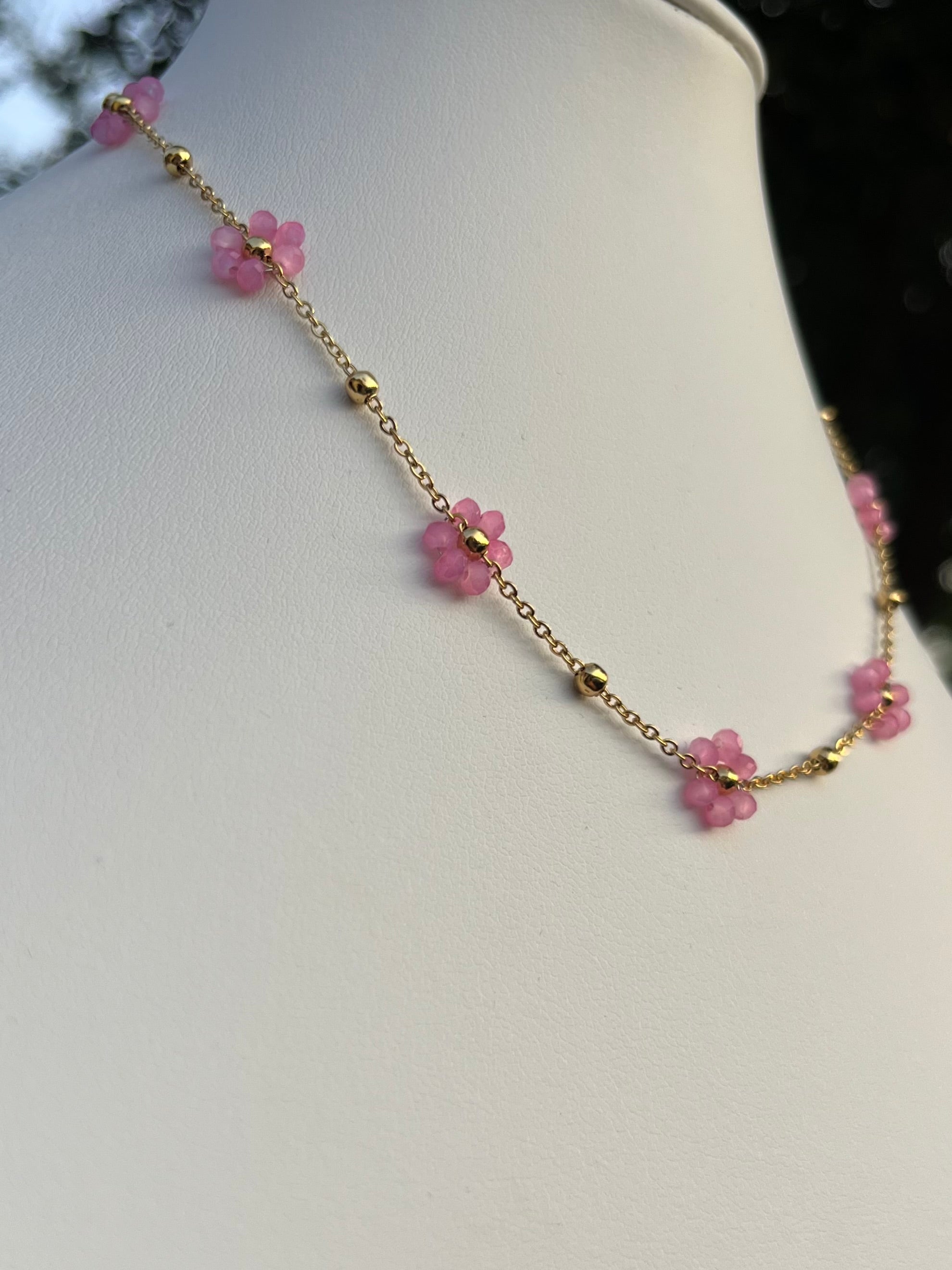 Floral Beaded Garden Necklace