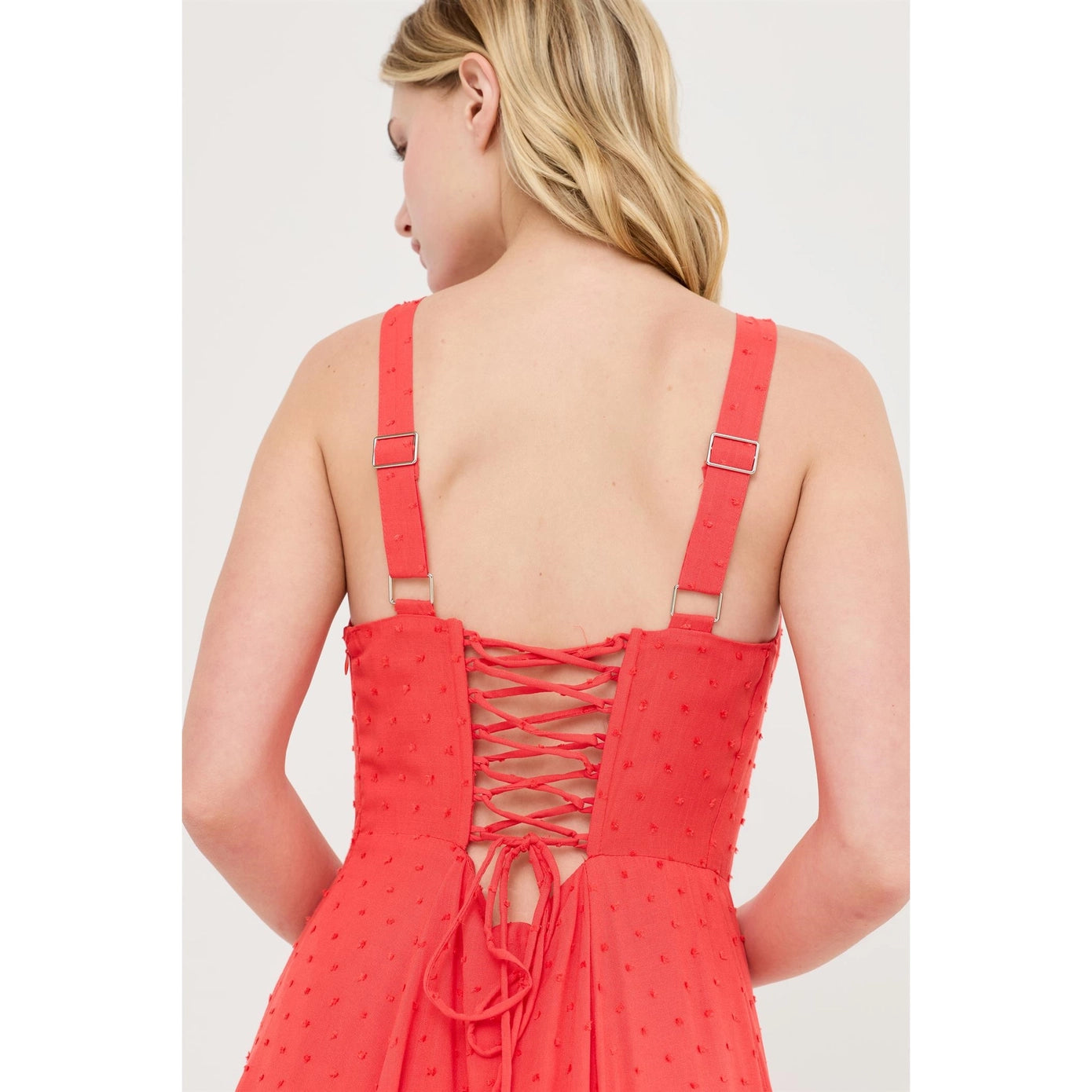 Baevly Corset Boned Tie Back Dress