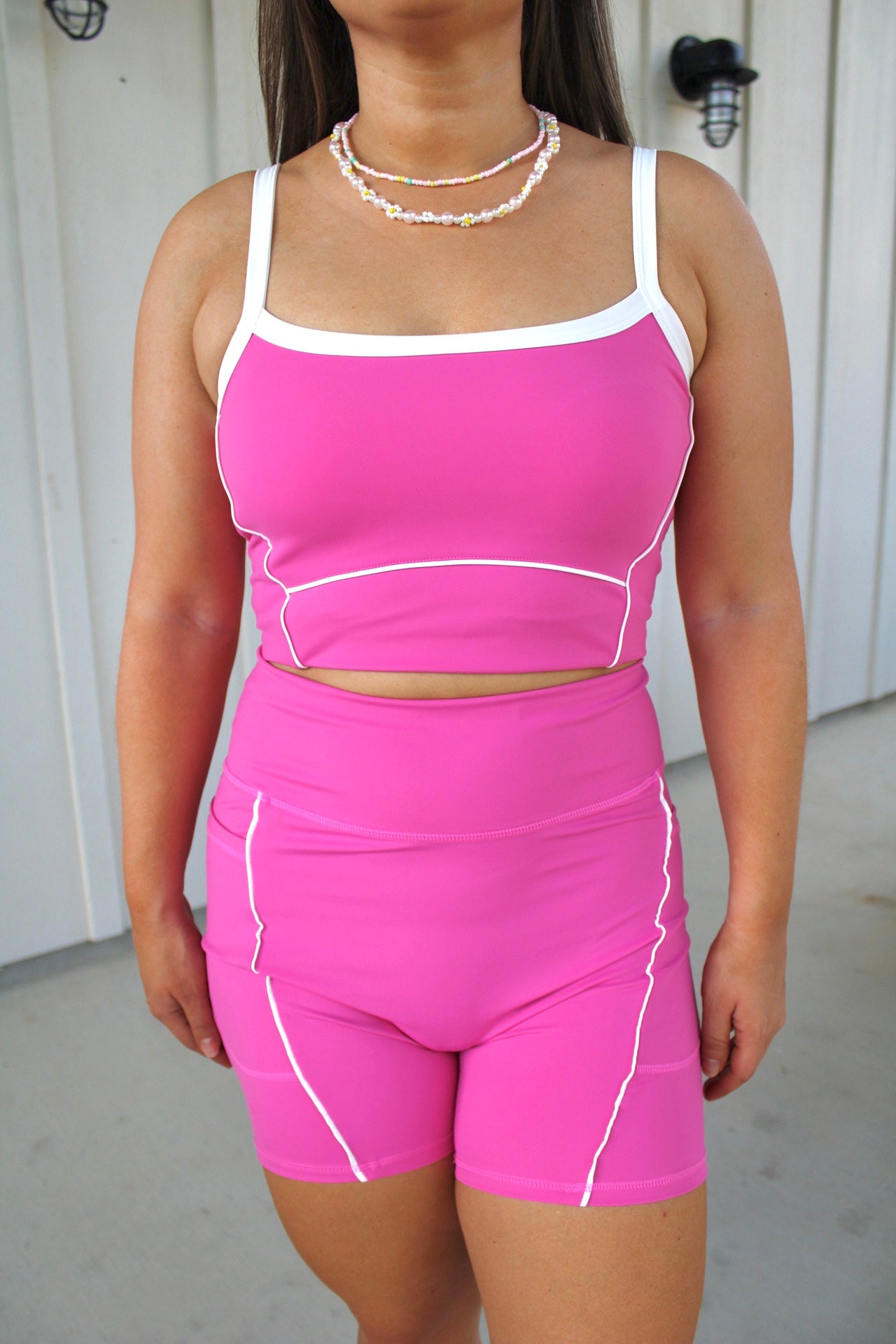 Betsy Contrast Active Shorts Set