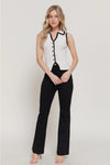 Seraphina Contrast Button Up Top