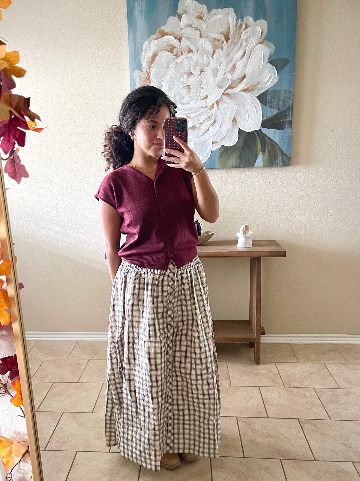 Crisp Apple Button Up Top