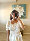 Eloisa Smocked Waist Peasant Top