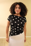 Maurice Asymmetrical Polka Dot Top