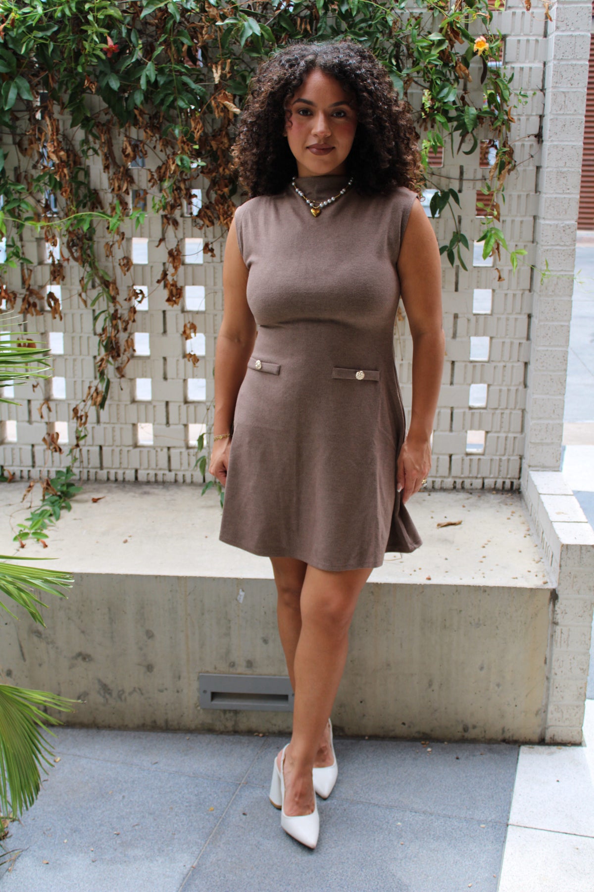 The Autumn Layer Brushed A Line Mini Dress
