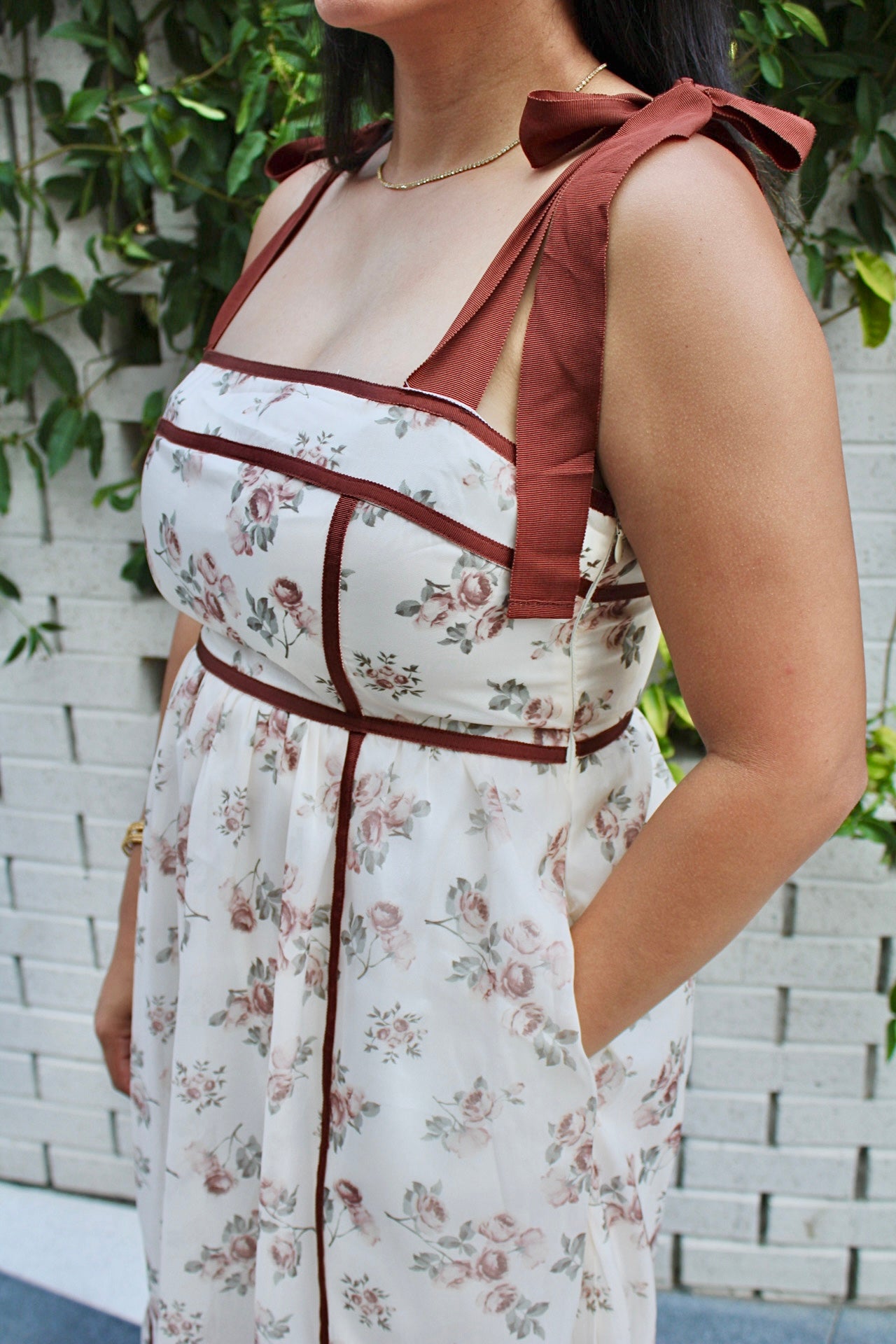 Autumn Blossom Maxi Dress