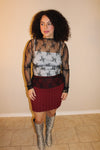 Josie Mesh Lace Long Sleeve Top