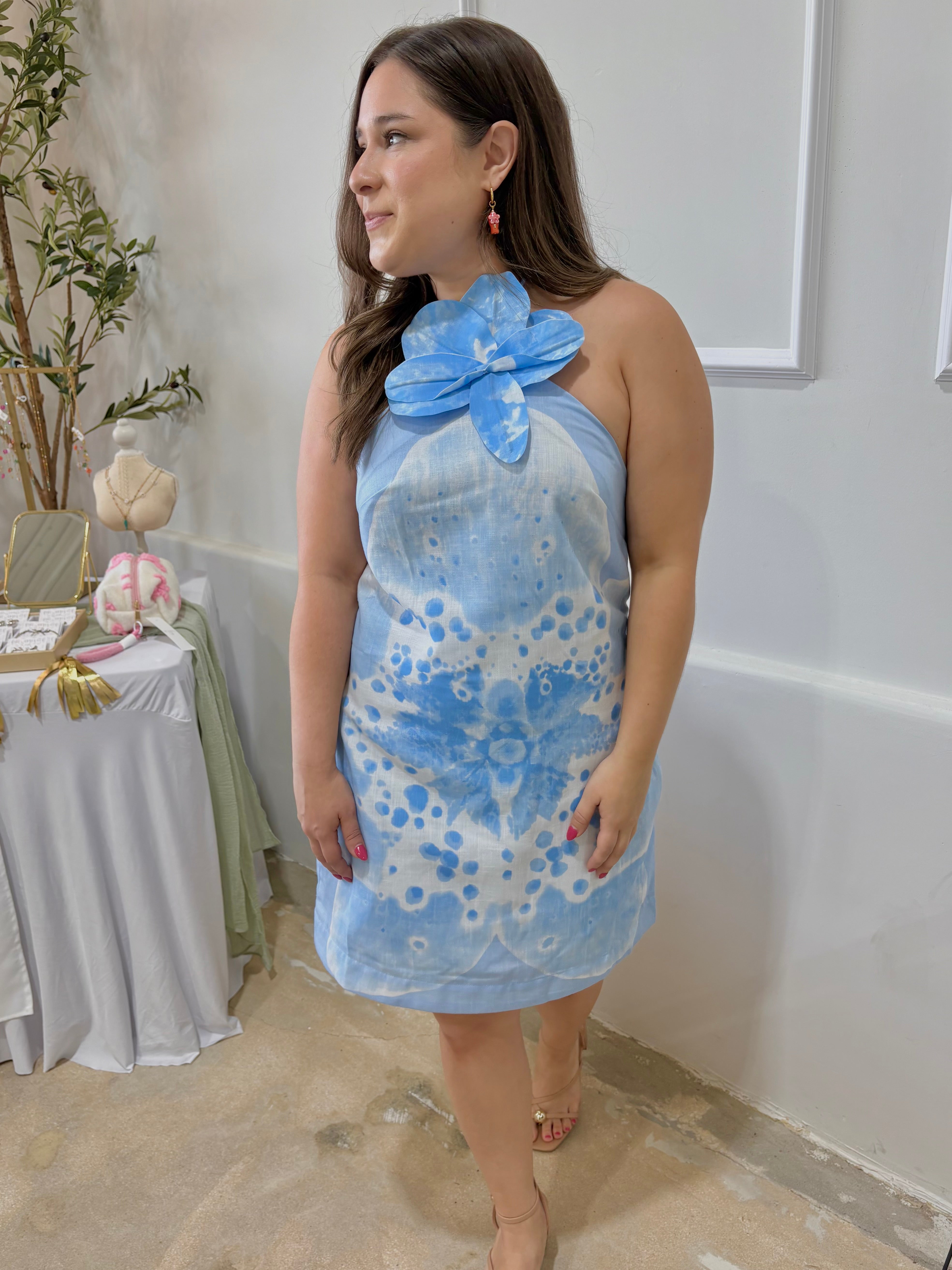 Alana Orchid Halter Dress