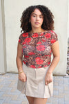 Leslie Off The Shoulder Leopard Floral Top