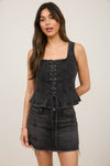 Drew Denim Tie Top