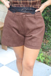 Autumn Night Suede High Waist Shorts