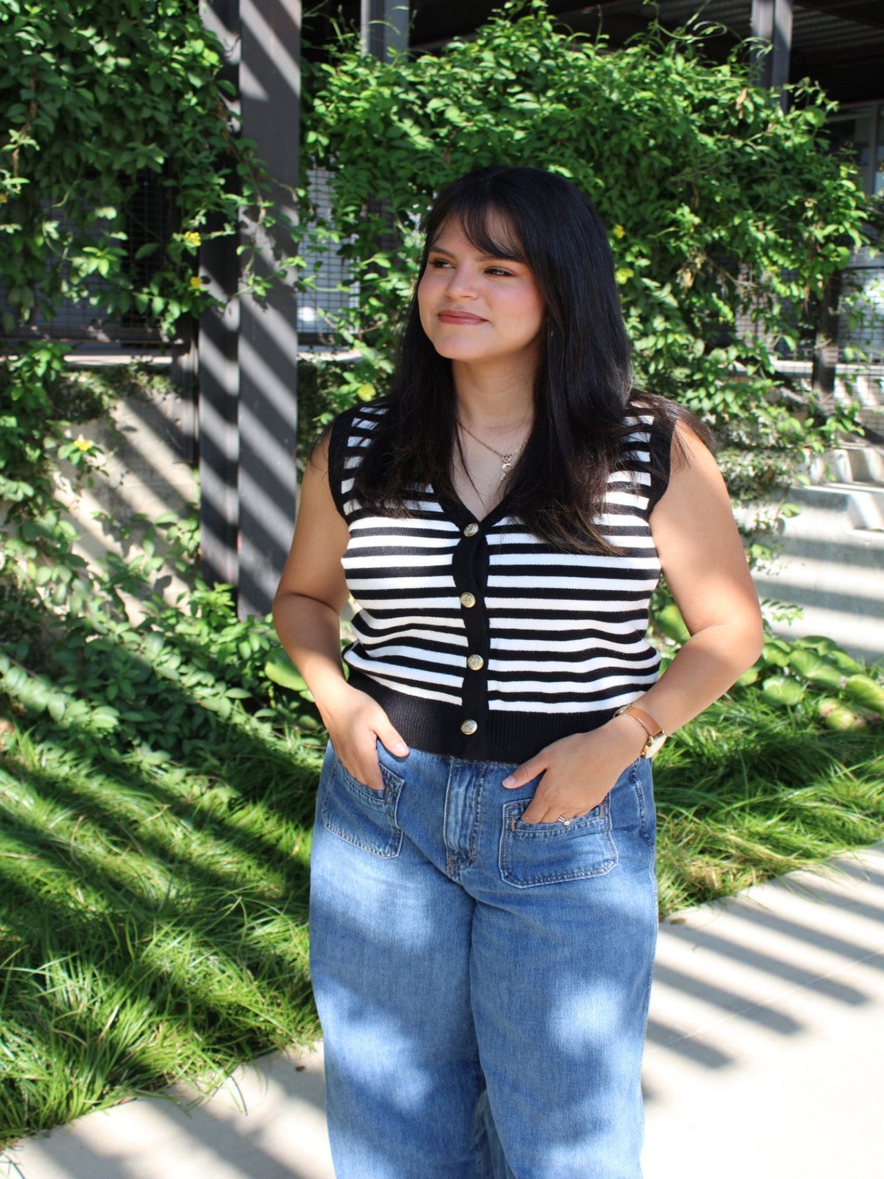 Stripes and Gold Vest