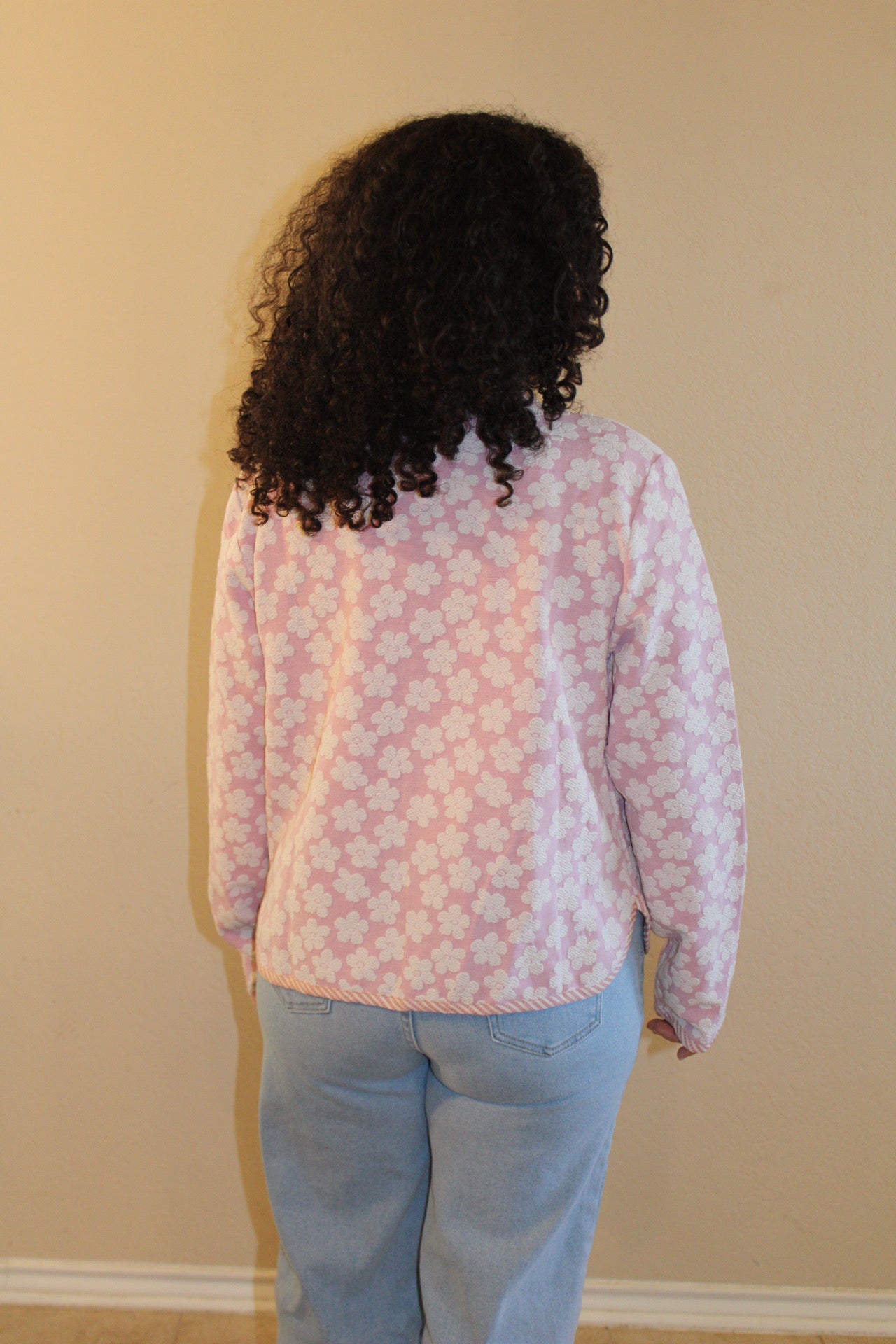 Delilah Coquette Floral Heart Pocket Cardigan