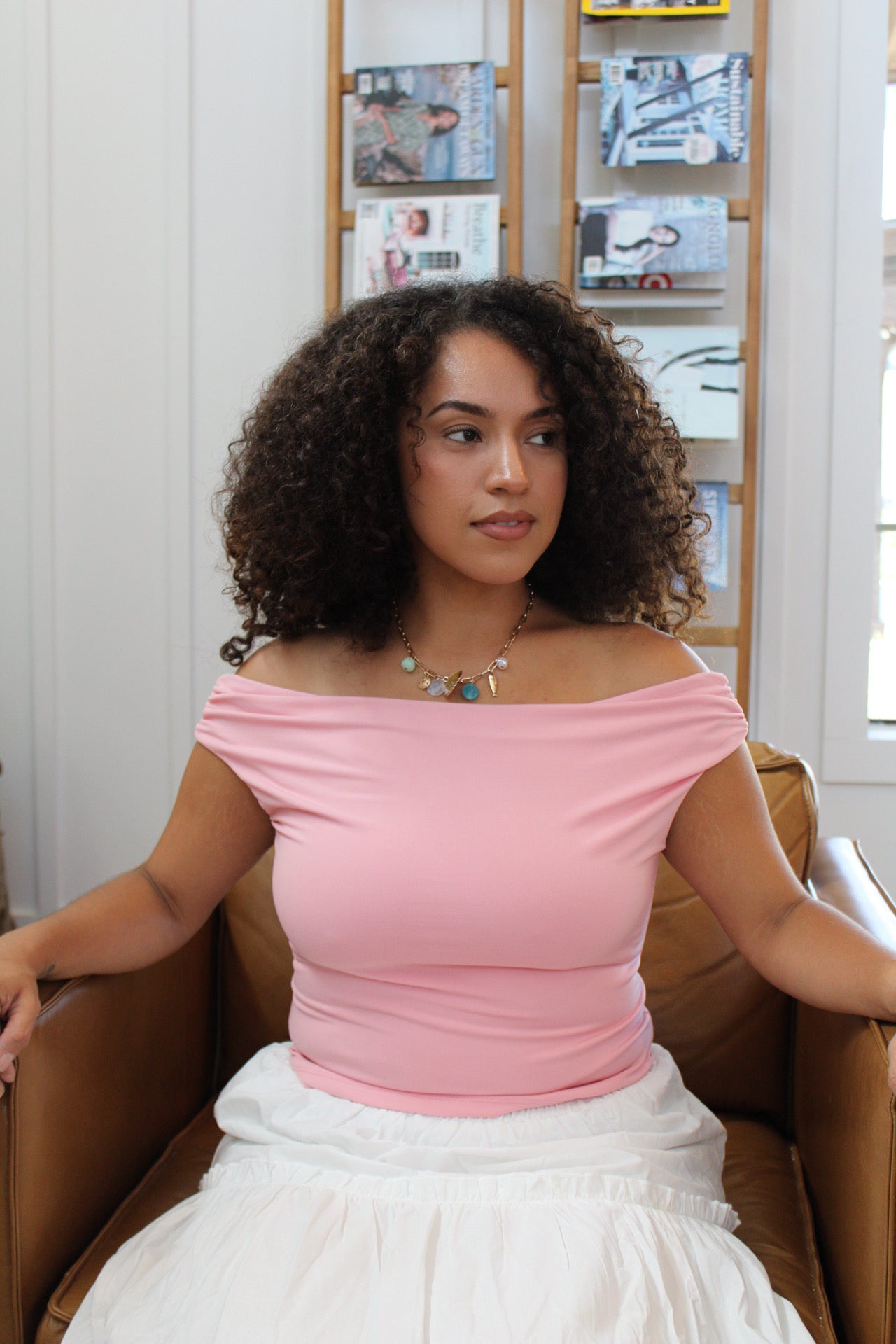 Kimmie Off The Shoulder Elevated Basic Top
