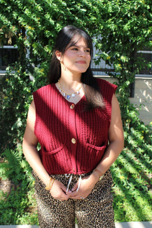 Victoria Knitted Button Top