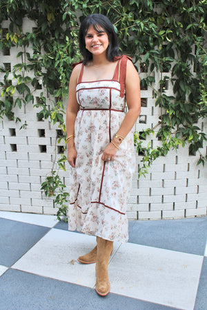 Autumn Blossom Maxi Dress