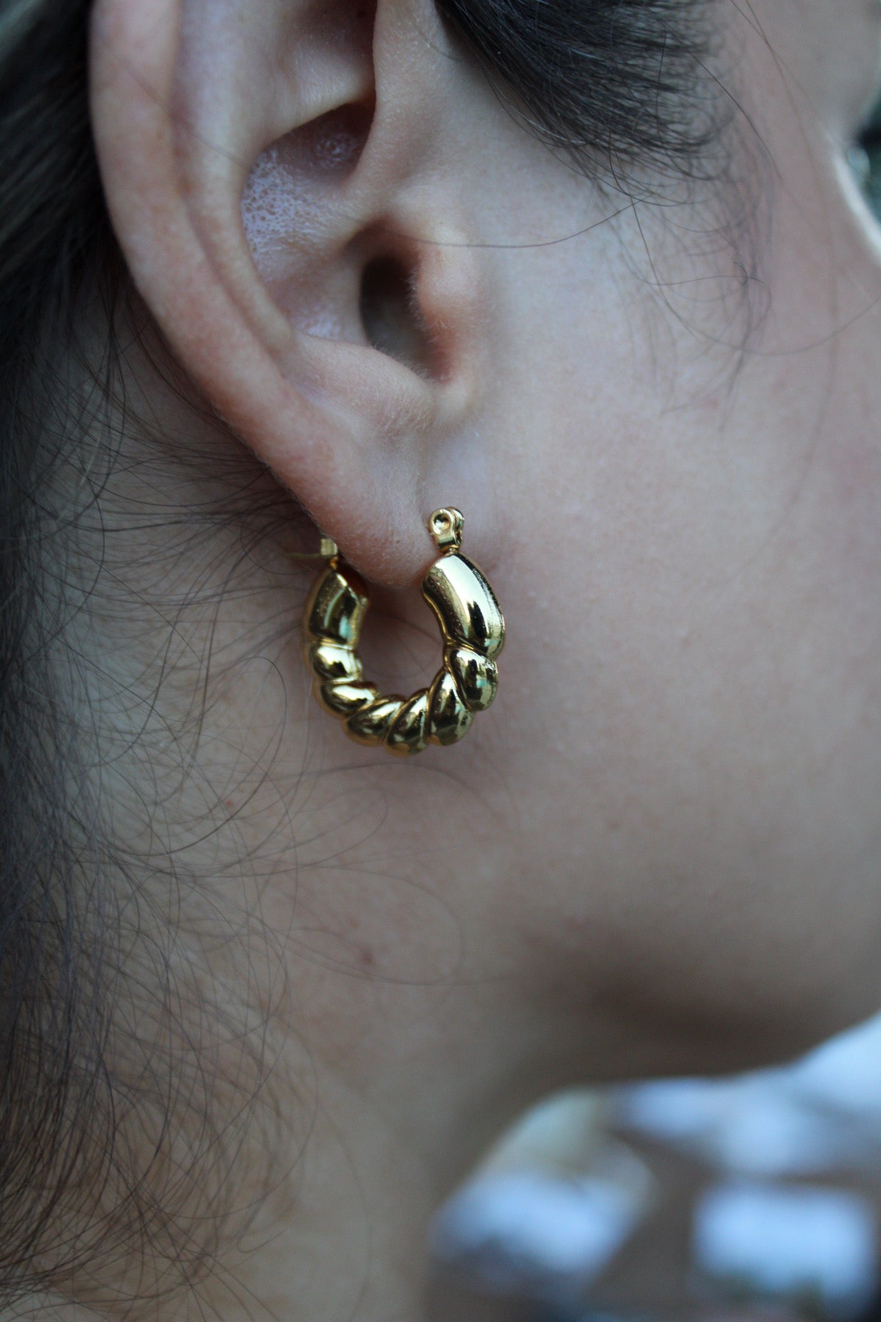 Calei Chunky Twist Hoops