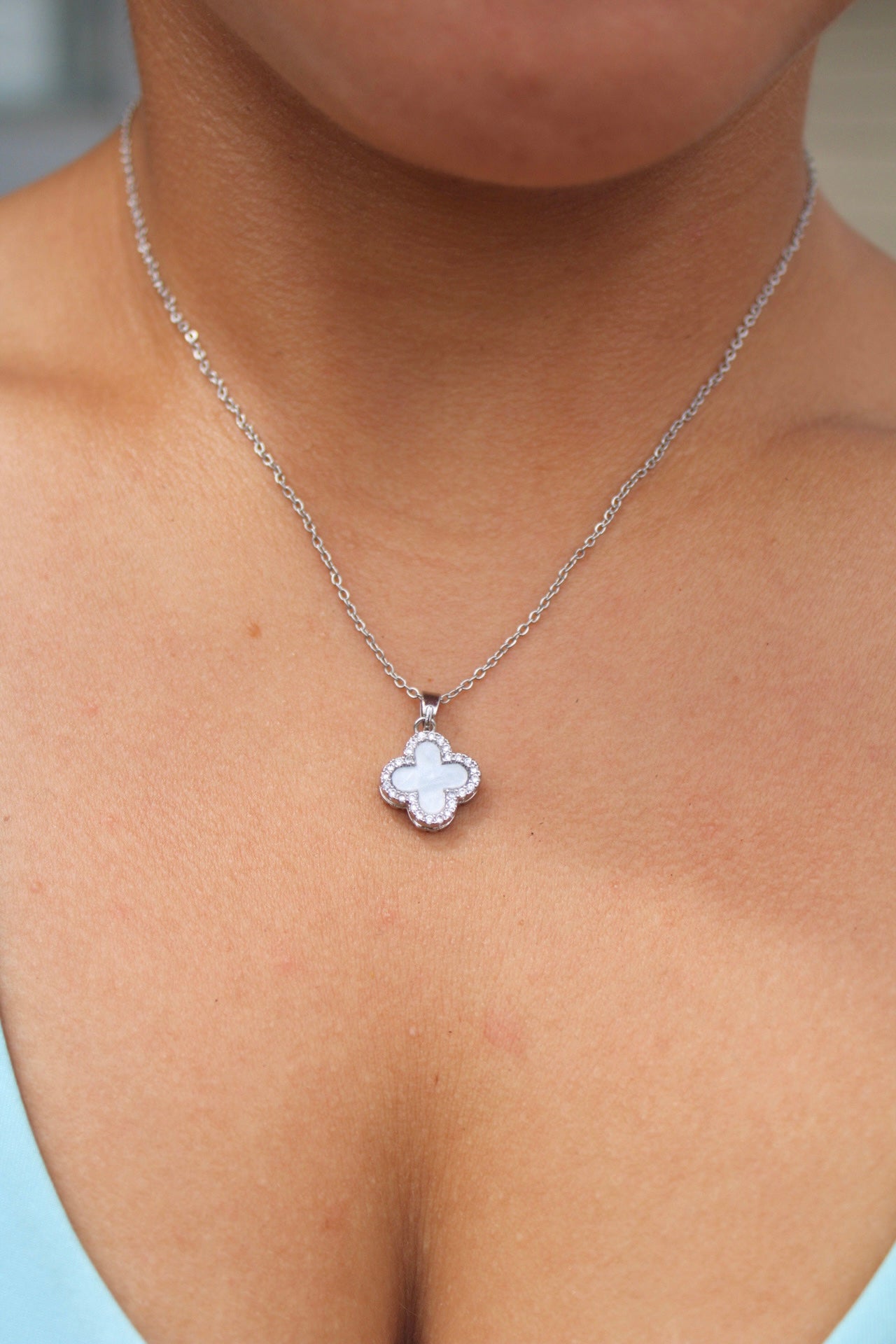 Diamond Lucky Clover Necklace