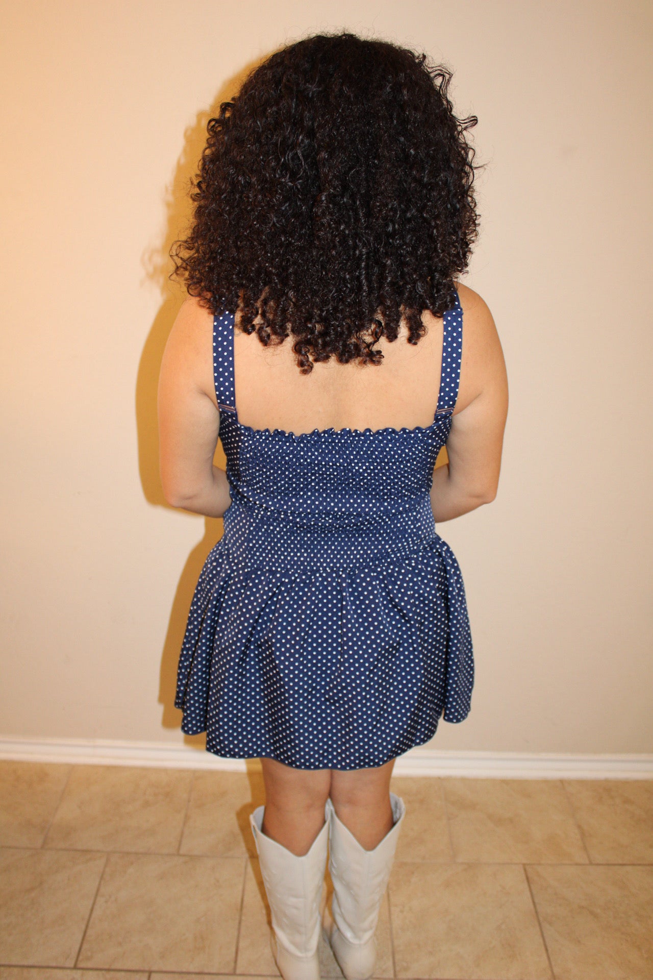 Elle Corset Polka Dot Dress