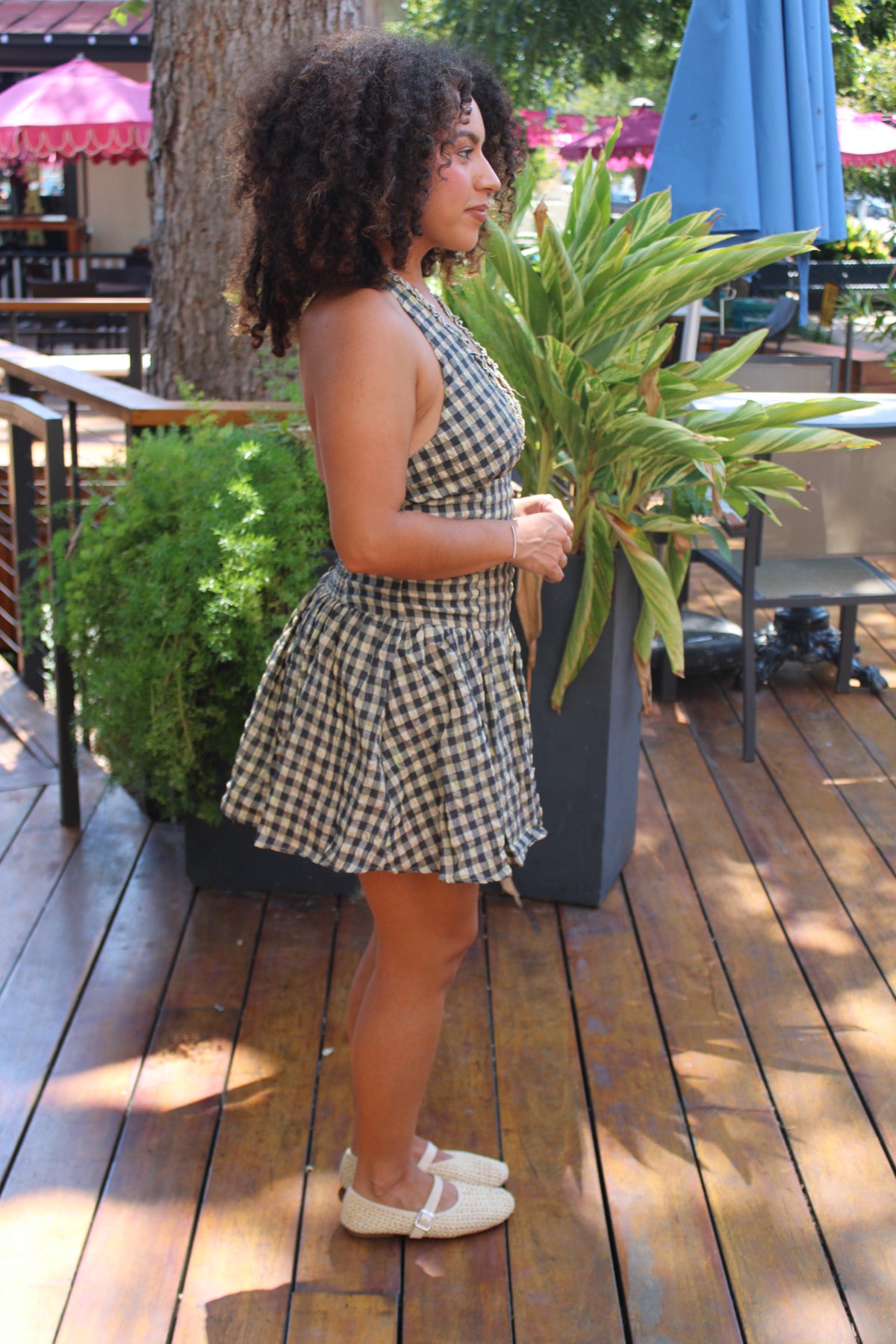 Maple Darling Vintage Checkered Mini Dress