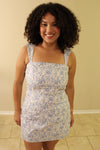 Floral Square Neck Mini Dress