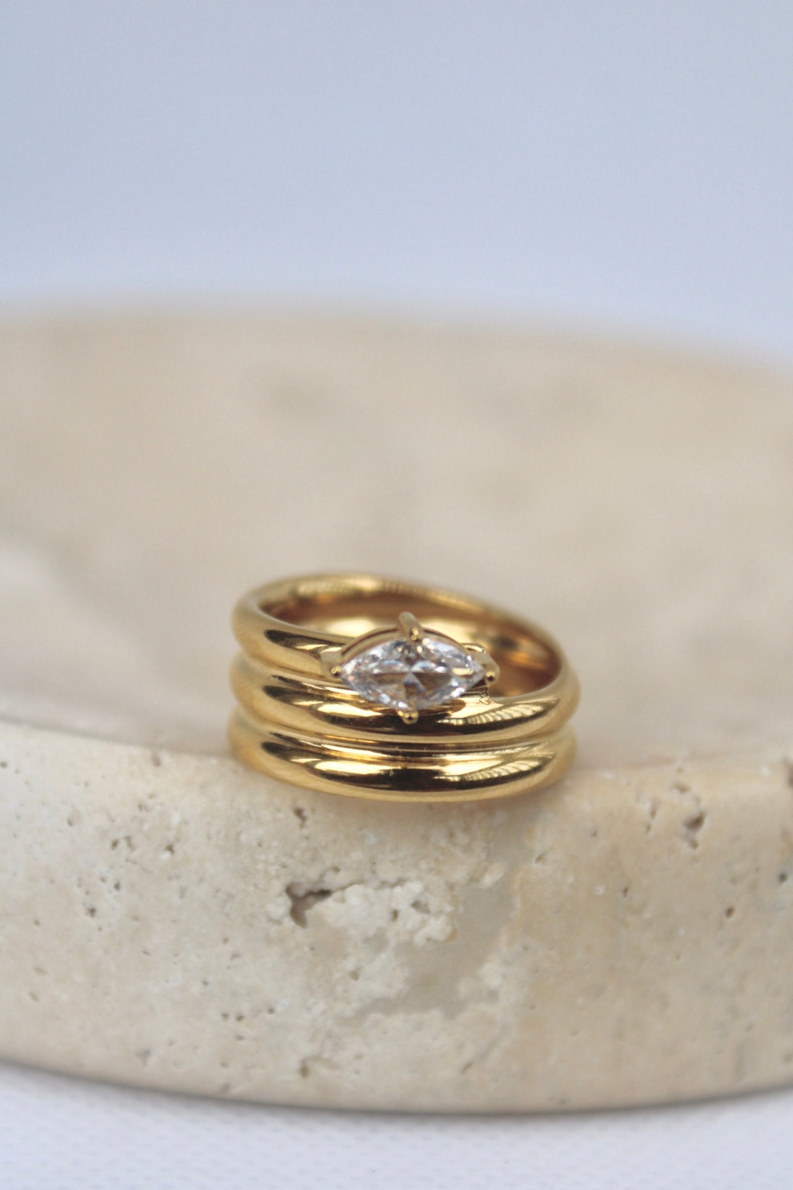 Monica Diamond Spiral Ring